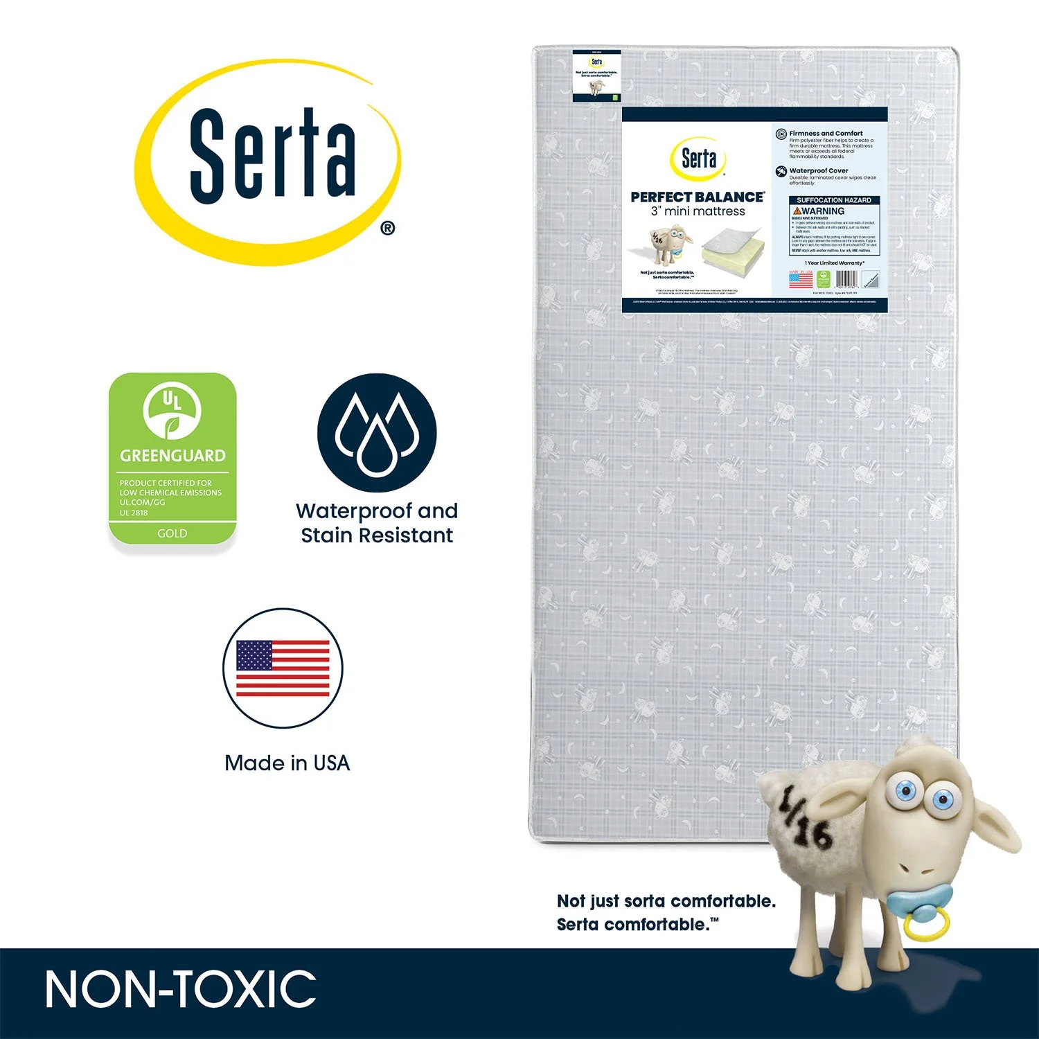 Perfect Balance 3-inch Mini Crib Mattress - Image 2