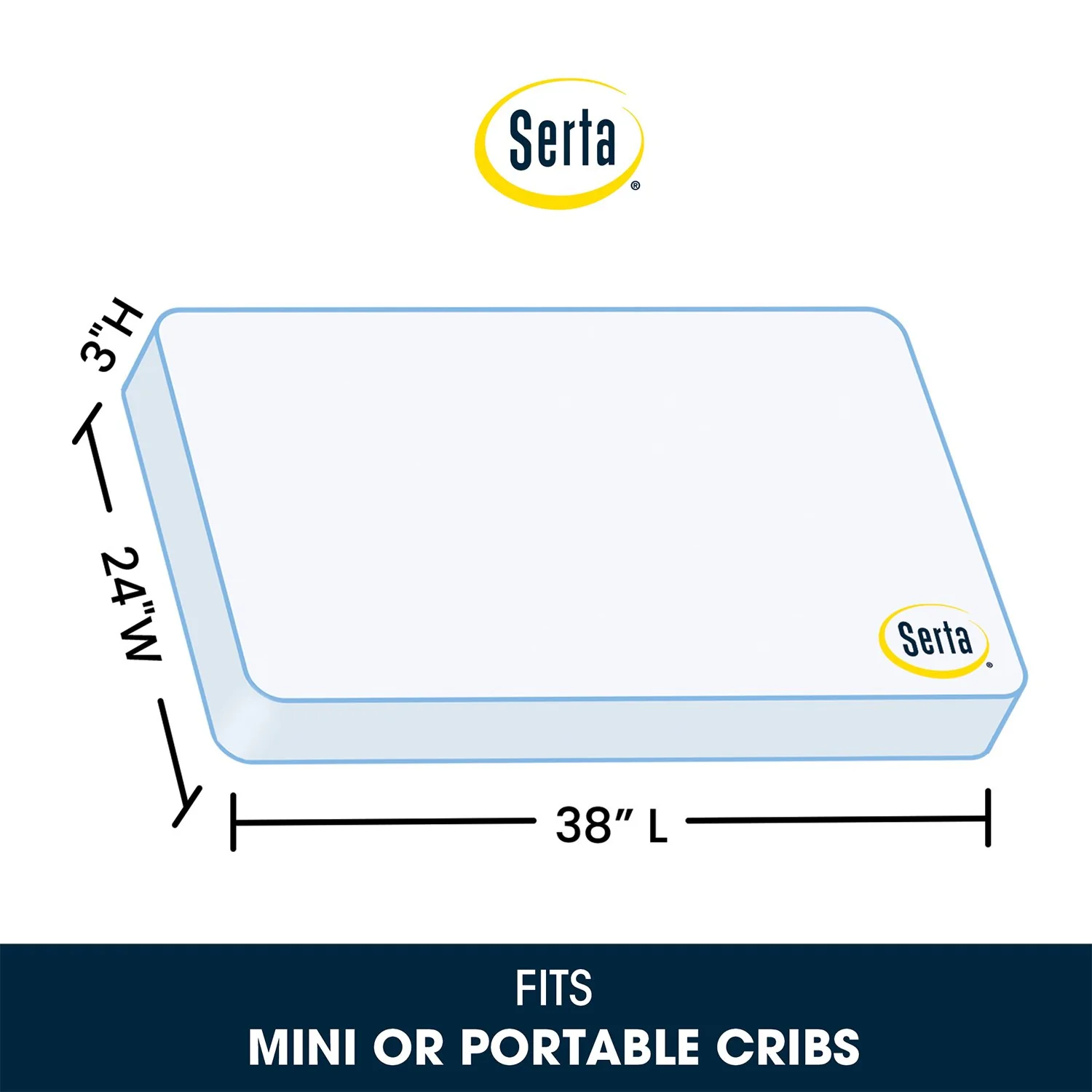 Perfect Balance 3-inch Mini Crib Mattress - Image 6