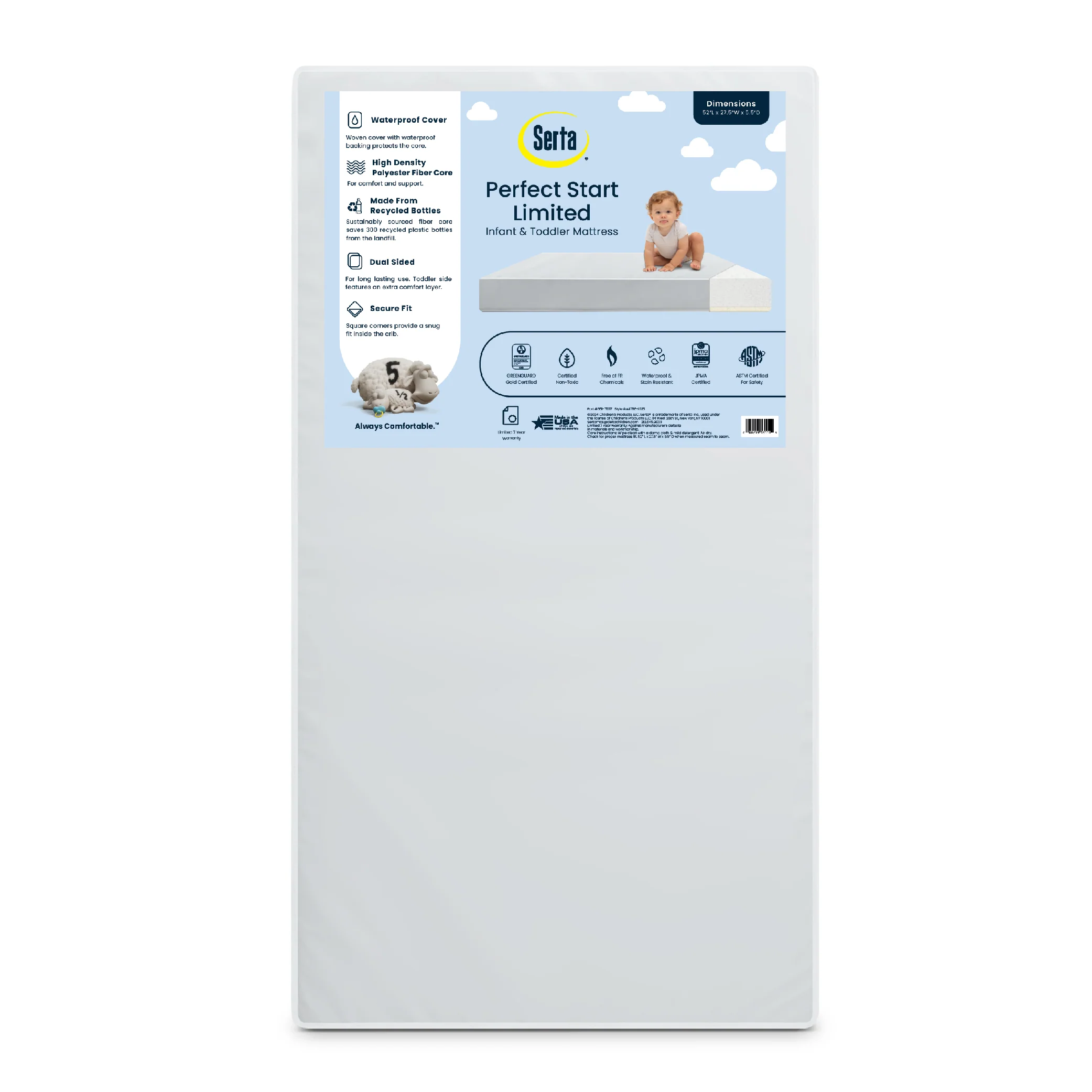 Perfect Start Limited Dual Sided Baby Crib Mattress and Toddler Mattress - Image 7