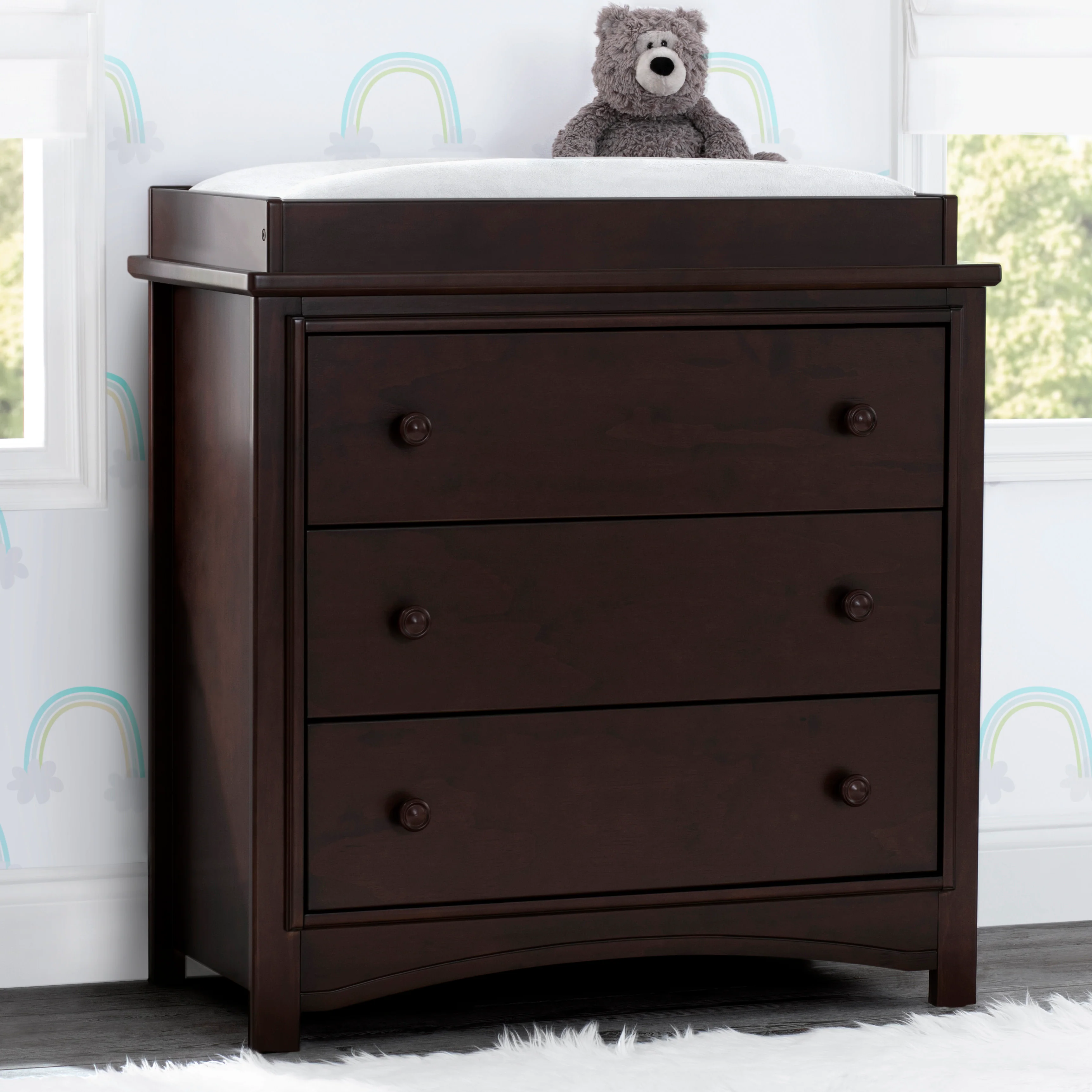 Perry 3 Drawer Dresser with Changing Top and Interlocking Drawers - Image 12