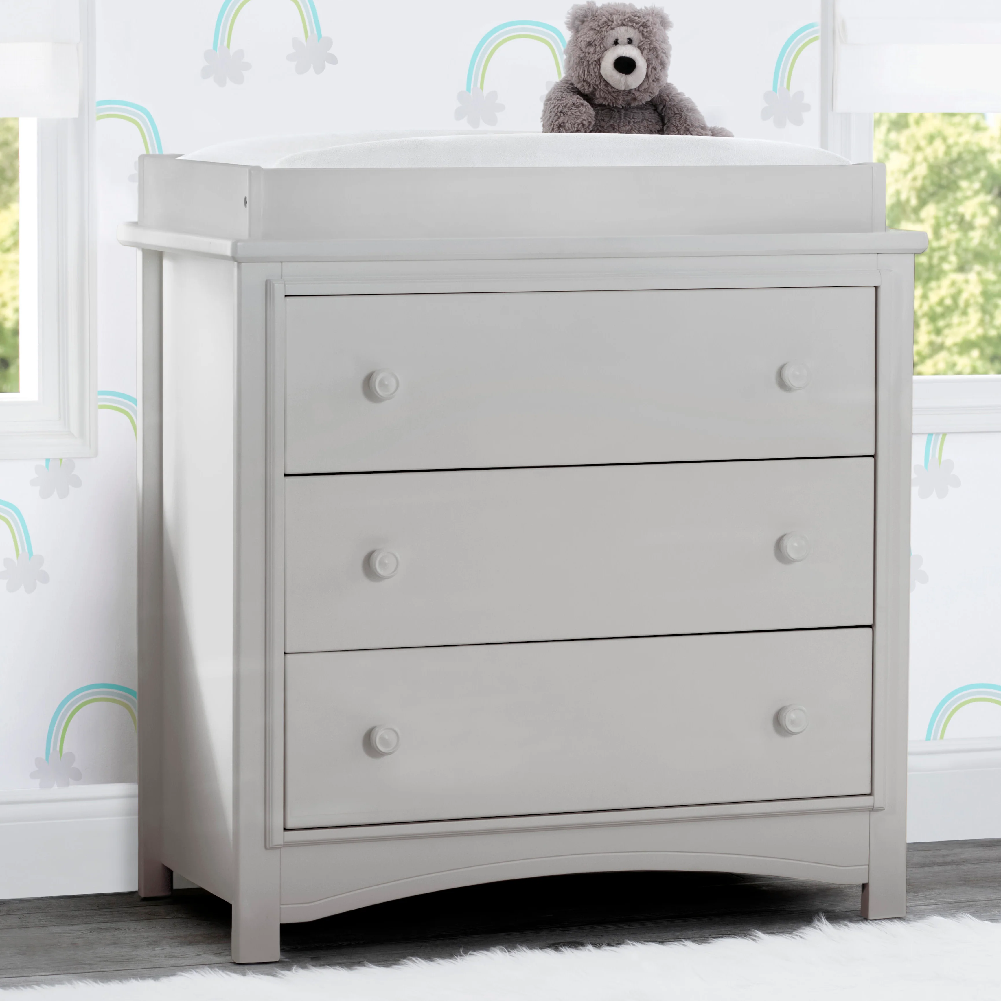 Perry 3 Drawer Dresser with Changing Top and Interlocking Drawers - Image 18