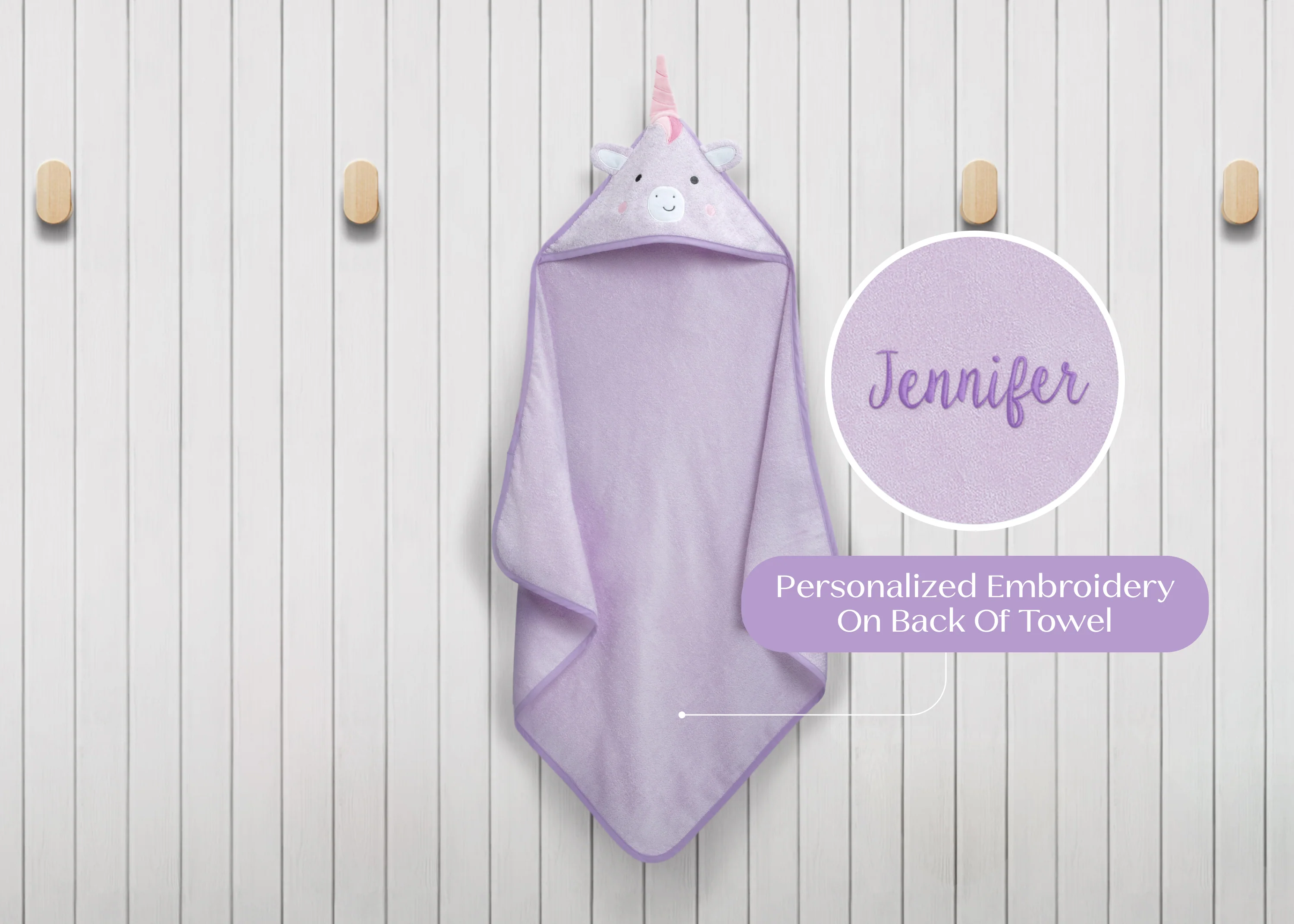 Personalized Baby Hooded Bath Towel - Image 11