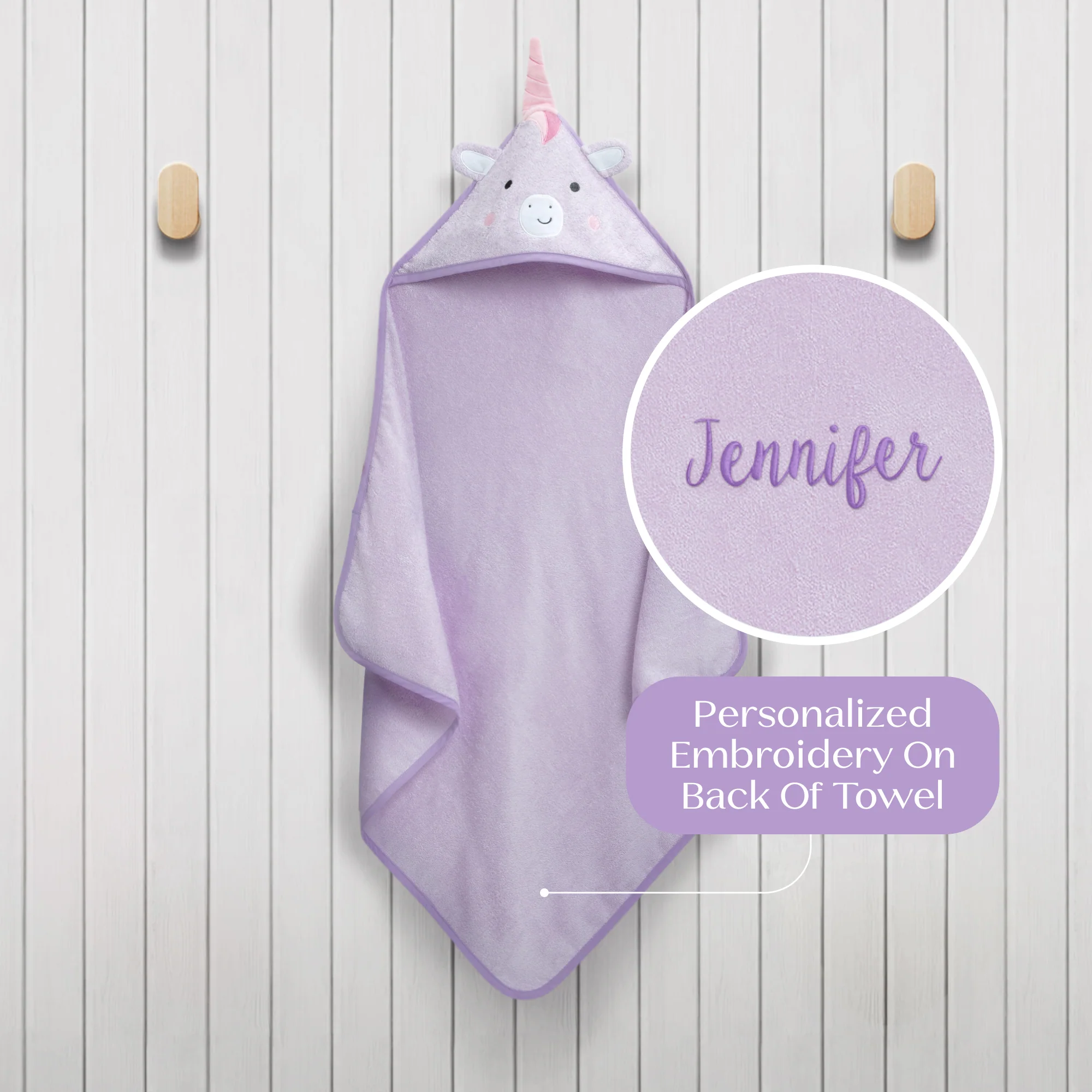 Personalized Baby Hooded Bath Towel - Image 15