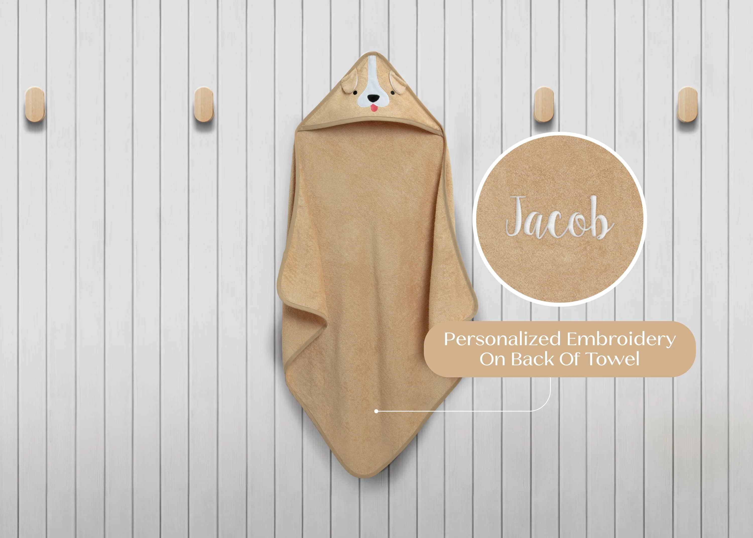 Personalized Baby Hooded Bath Towel - Image 6