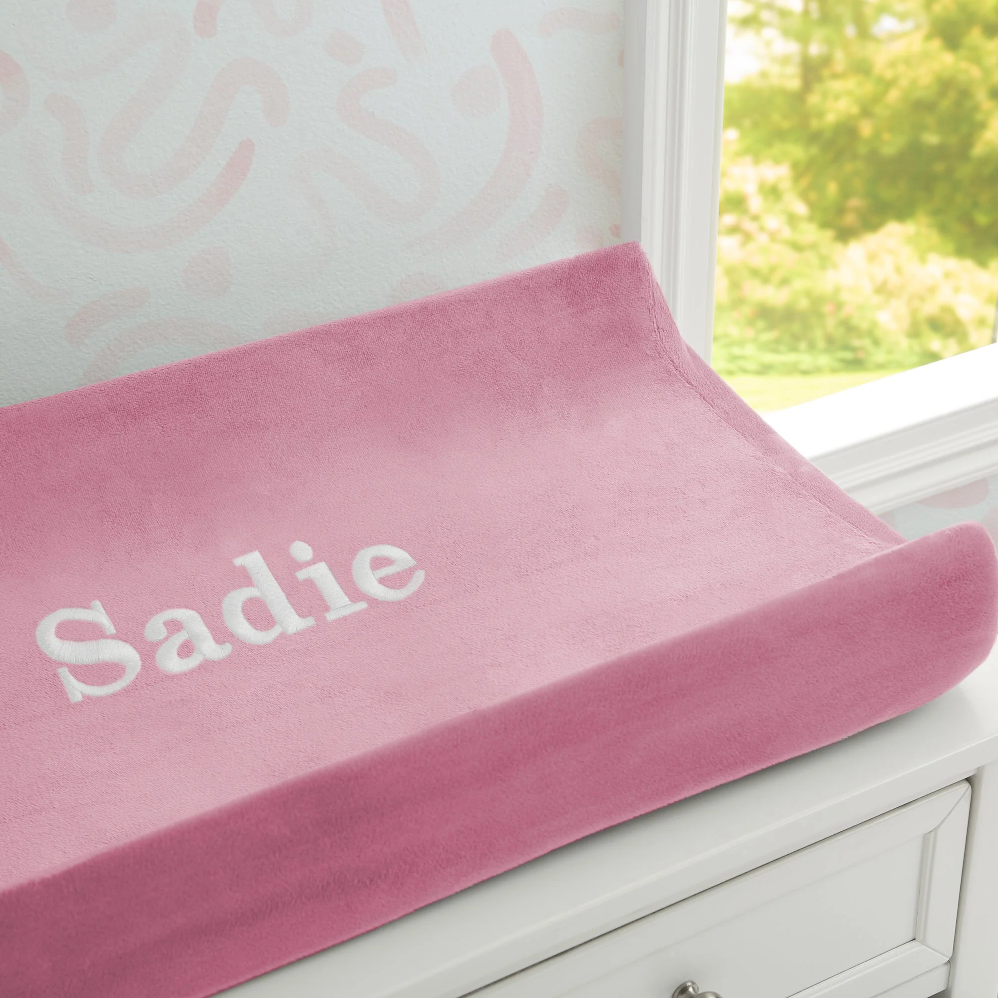 Personalized Contoured Changing Pad With Plush Cover - Image 9