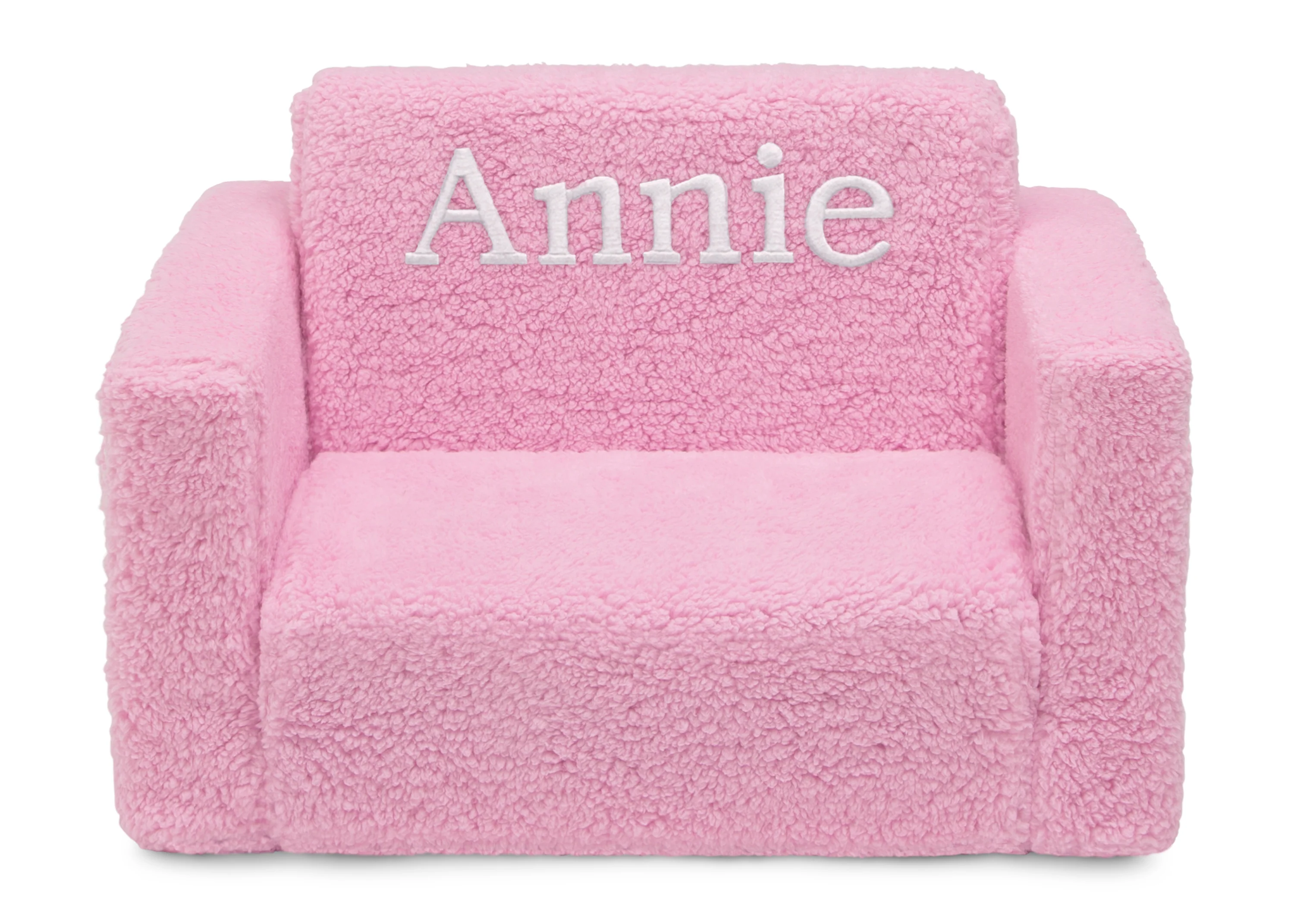 Personalized Cozee Flip-Out Sherpa 2-in-1 Convertible Chair to Lounger for Kids - Image 10