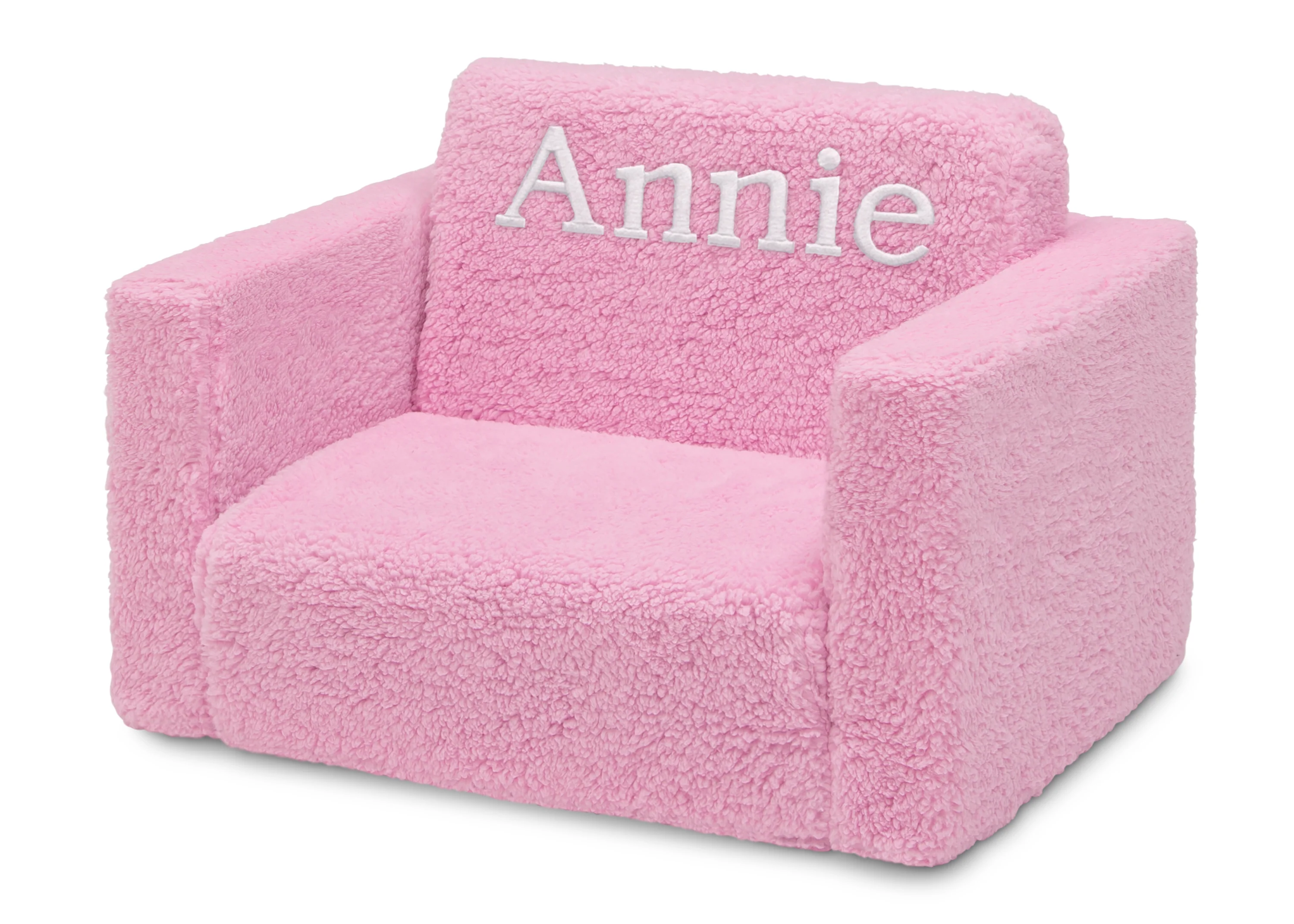 Personalized Cozee Flip-Out Sherpa 2-in-1 Convertible Chair to Lounger for Kids - Image 14