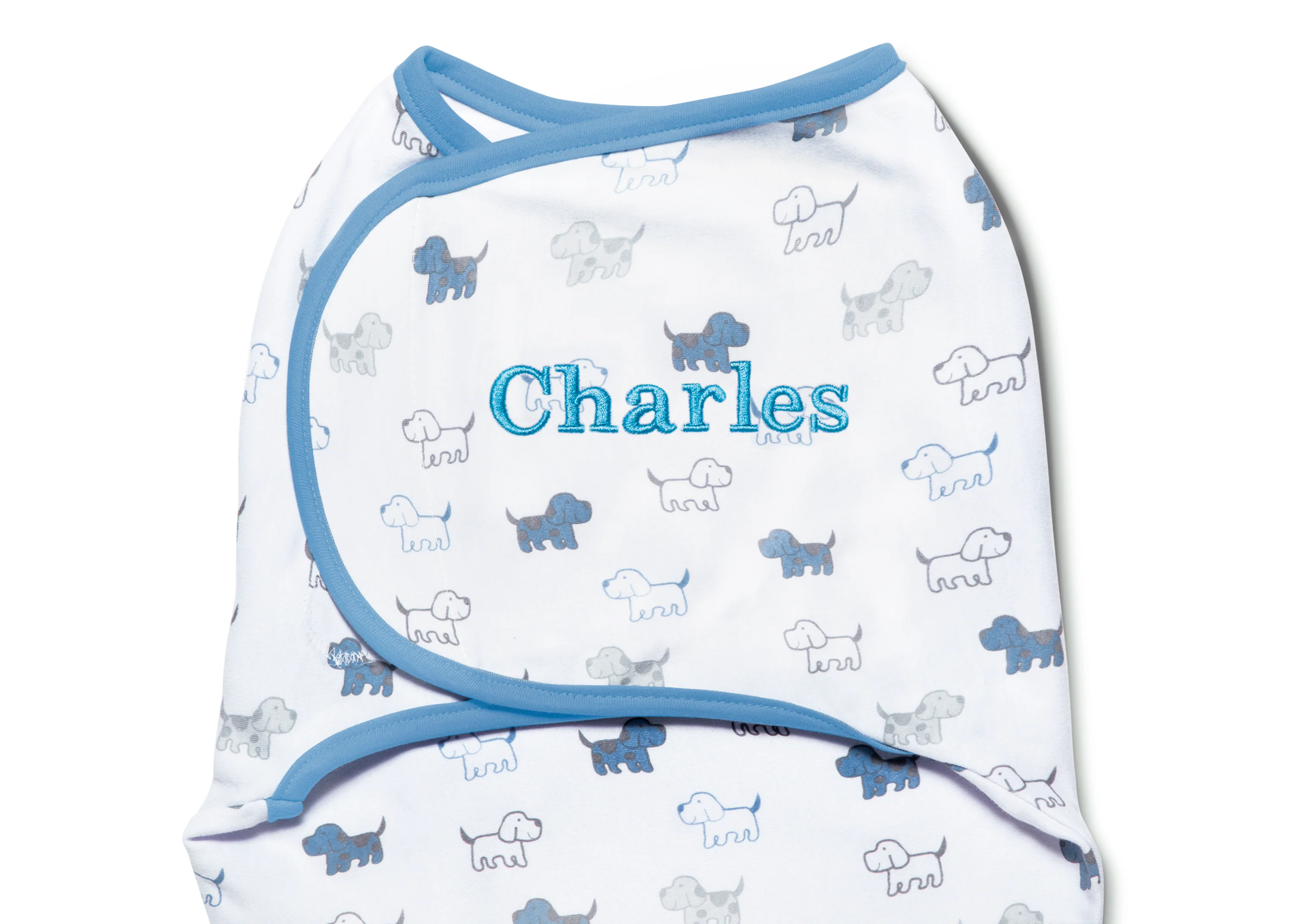 Personalized Little Lambs Adjustable Swaddle Wrap - 100% Cotton - Size Small/Medium, Fits Babies 0-3 Months/7-14 lbs. - Image 4