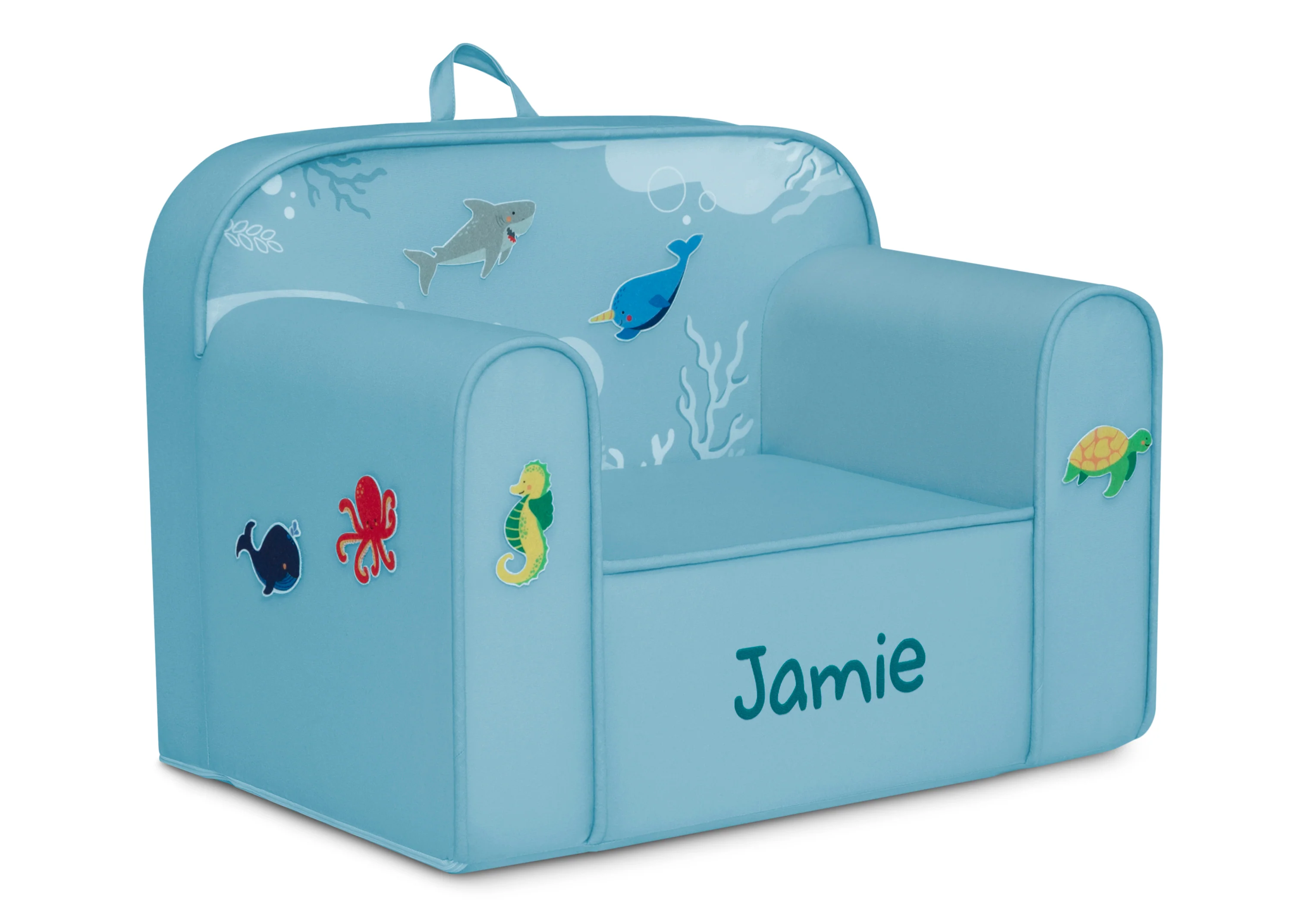 Personalized Mix & Match Cozee Kids Chair with Interchangeable Patches - Image 13