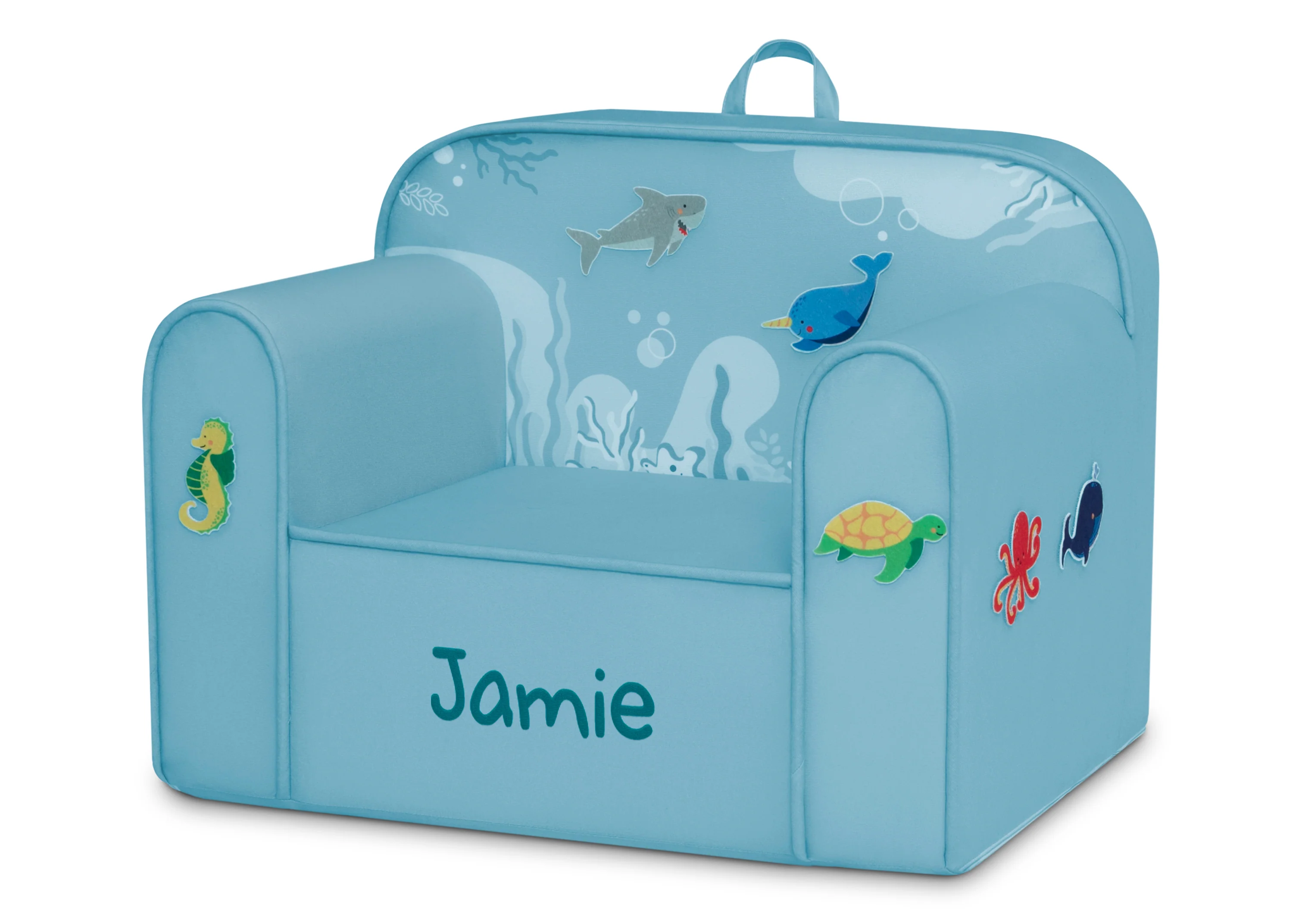 Personalized Mix & Match Cozee Kids Chair with Interchangeable Patches - Image 14