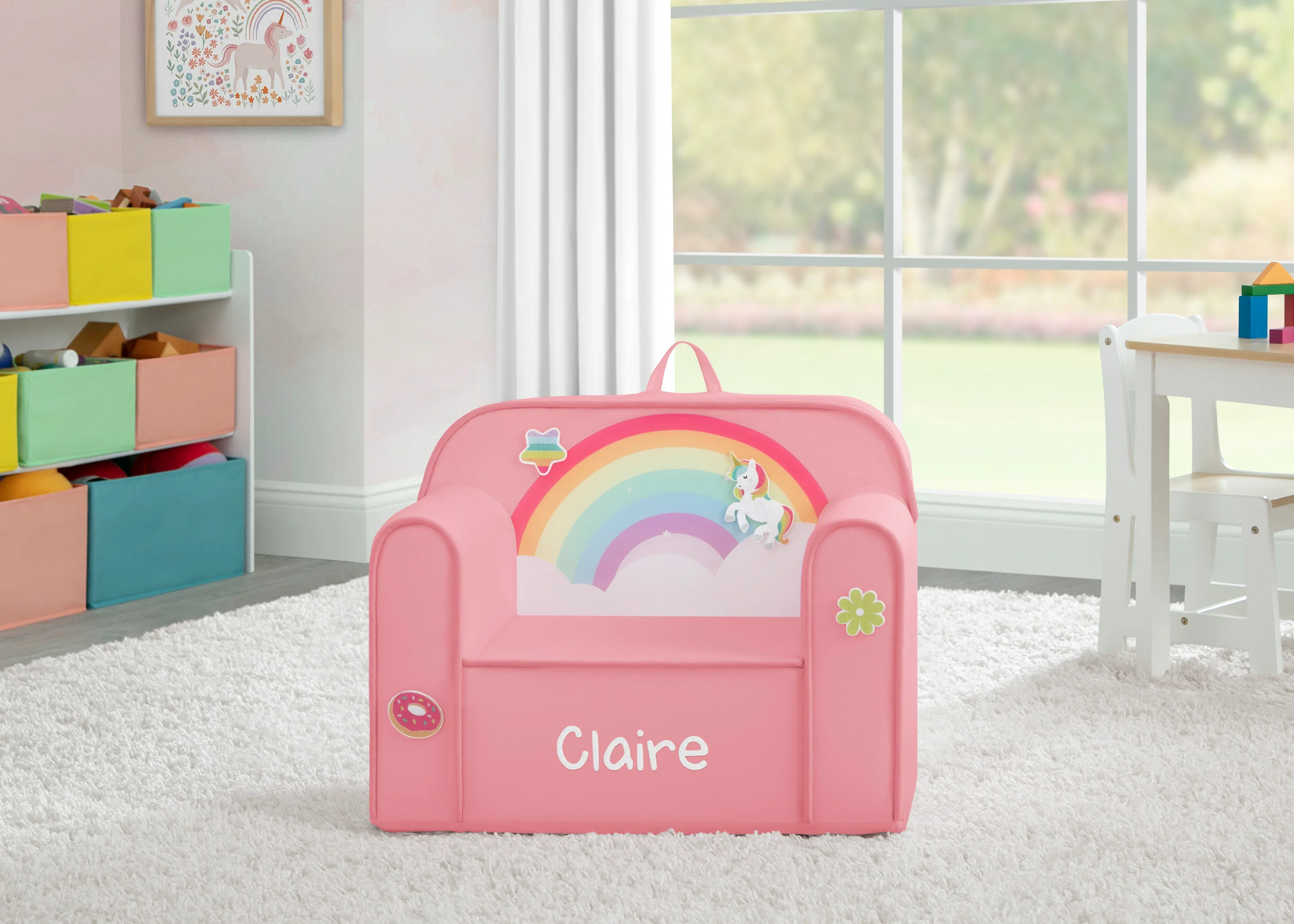 Personalized Mix & Match Cozee Kids Chair with Interchangeable Patches - Image 21