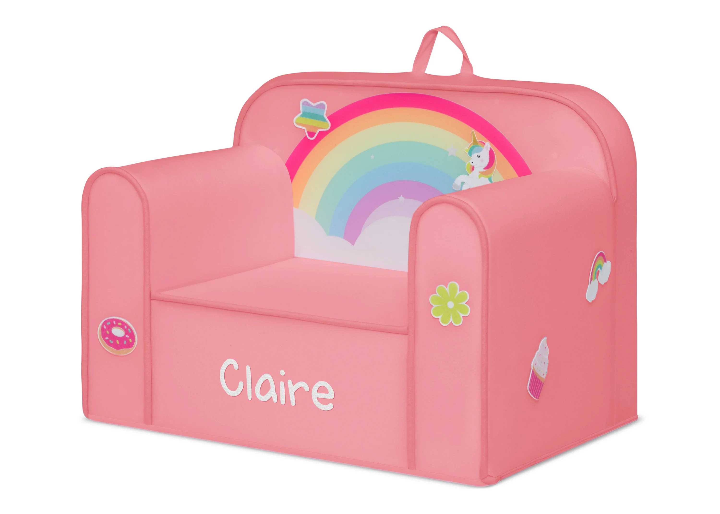 Personalized Mix & Match Cozee Kids Chair with Interchangeable Patches - Image 24