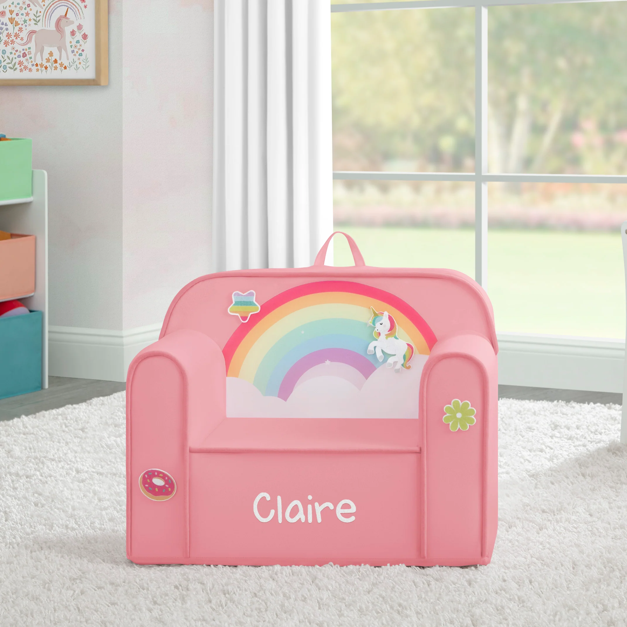 Personalized Mix & Match Cozee Kids Chair with Interchangeable Patches - Image 29