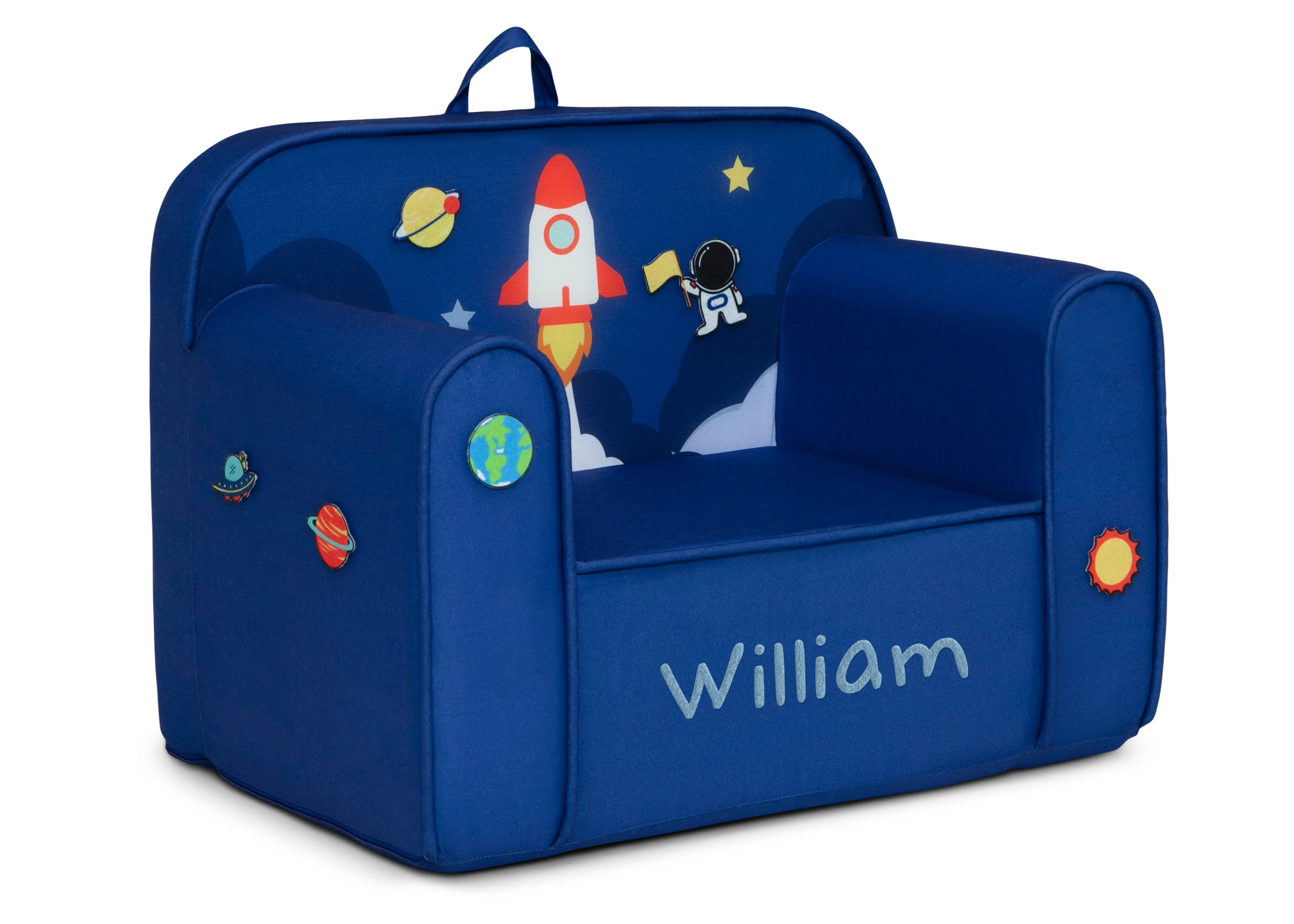Personalized Mix & Match Cozee Kids Chair with Interchangeable Patches - Image 3