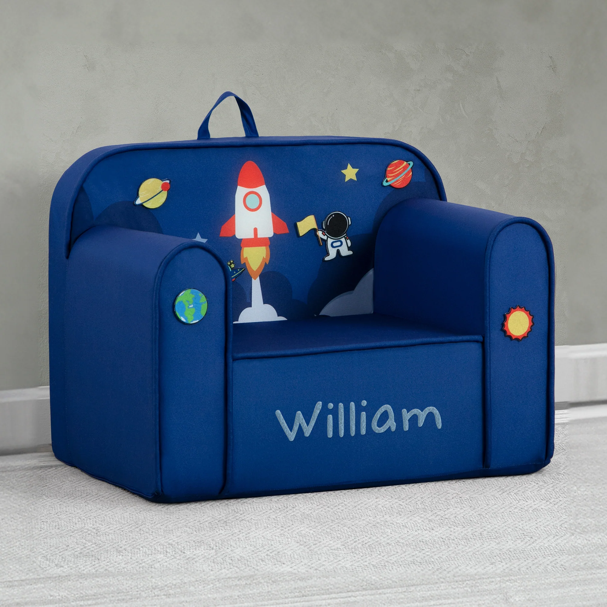 Personalized Mix & Match Cozee Kids Chair with Interchangeable Patches - Image 32