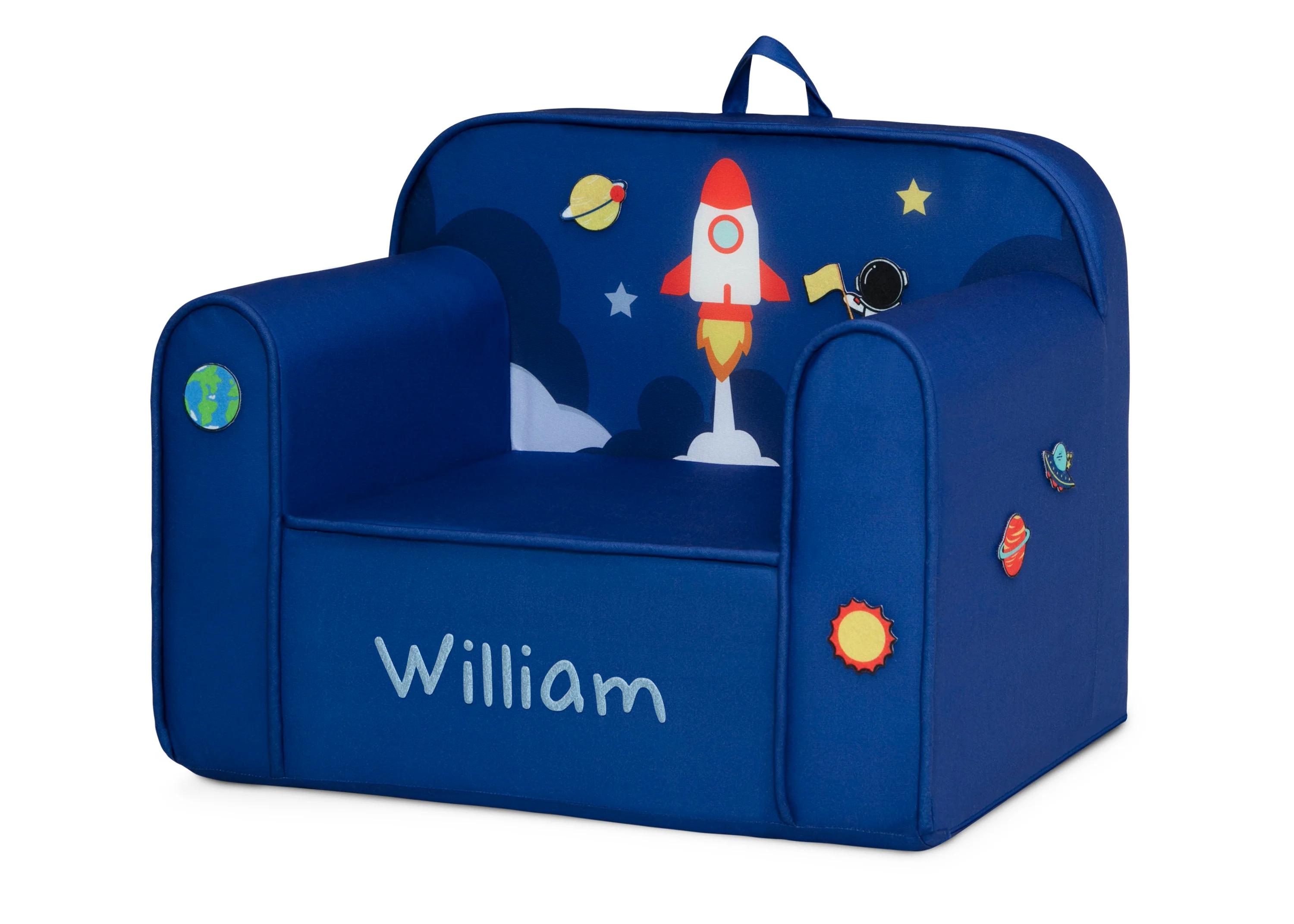 Personalized Mix & Match Cozee Kids Chair with Interchangeable Patches - Image 4