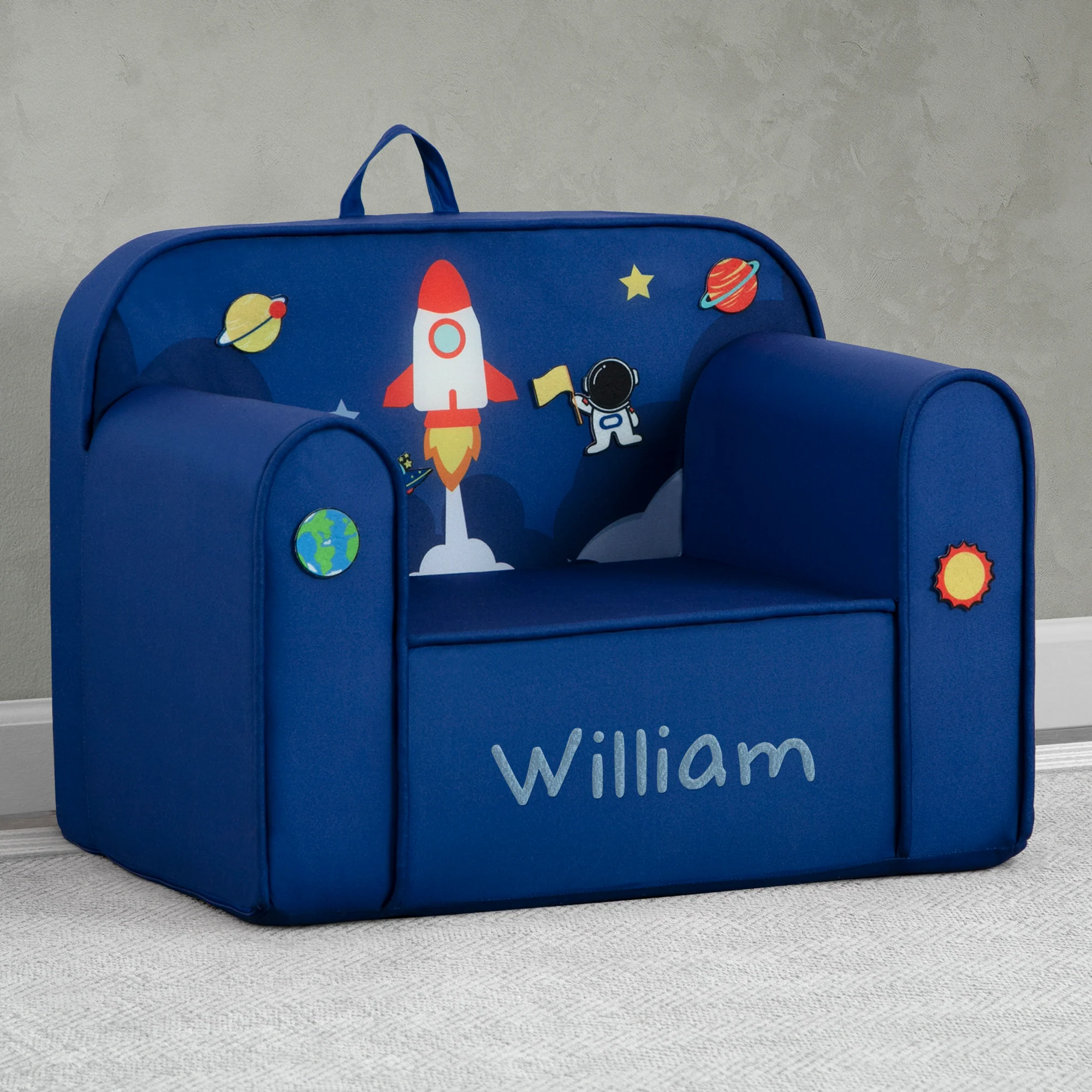 Personalized Mix & Match Cozee Kids Chair with Interchangeable Patches - Image 9
