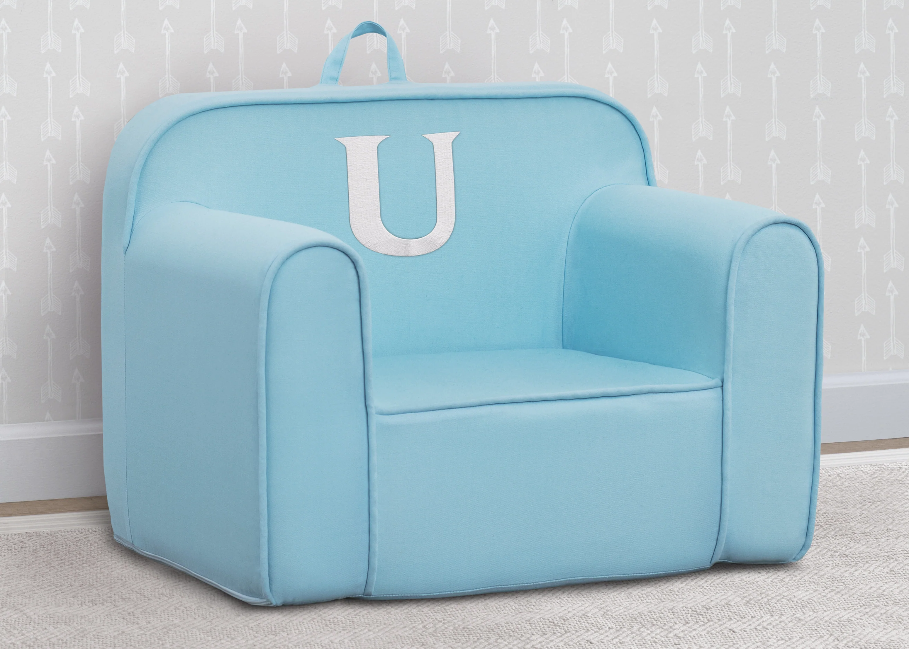 Personalized Monogram Light Blue Cozee Chair - Image 101