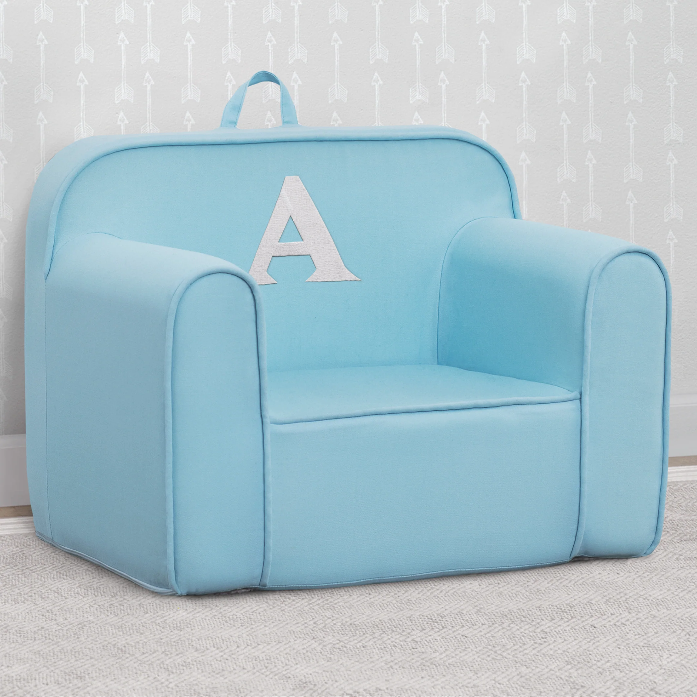 Personalized Monogram Light Blue Cozee Chair - Image 5