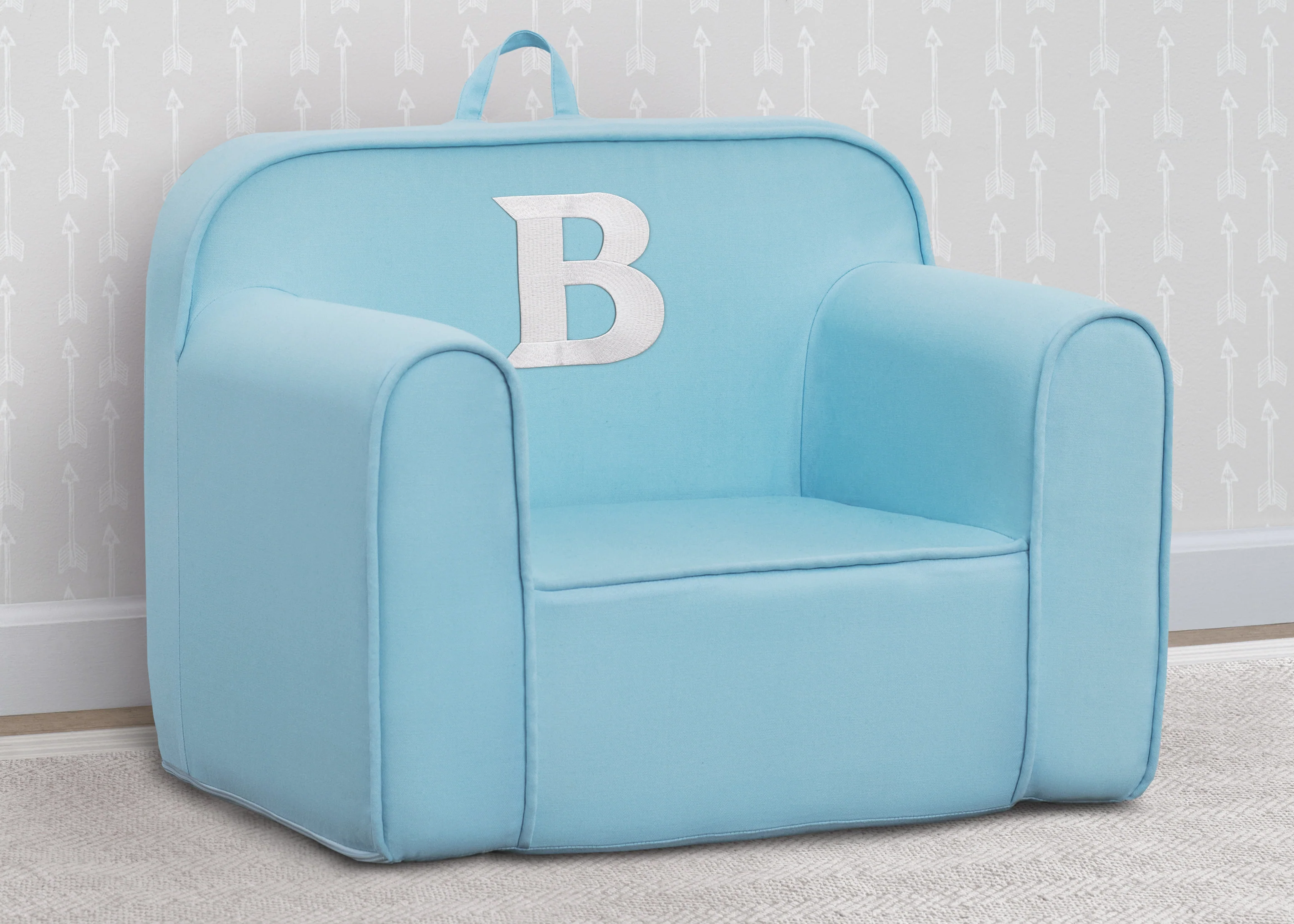 Personalized Monogram Light Blue Cozee Chair - Image 6