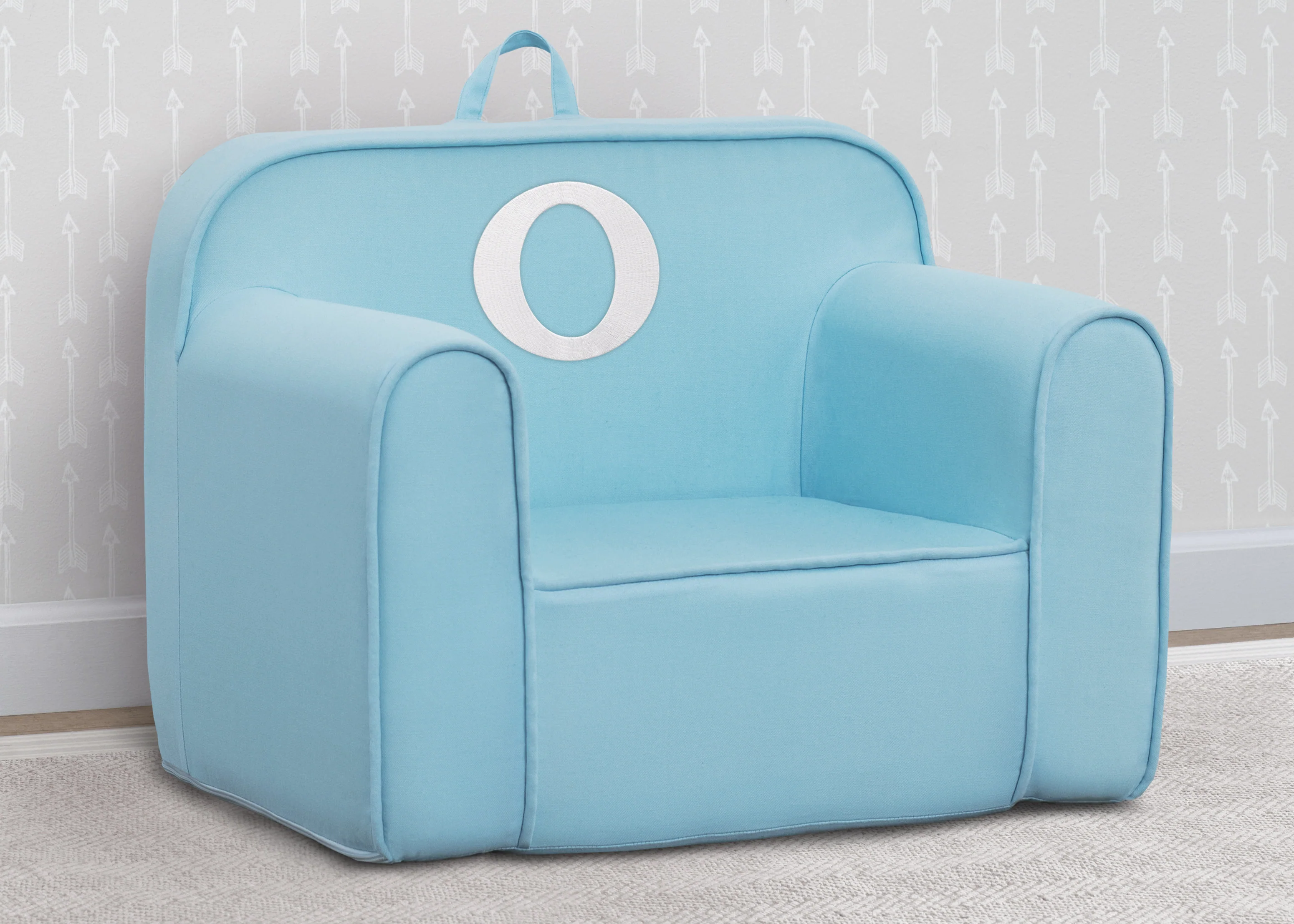 Personalized Monogram Light Blue Cozee Chair - Image 71