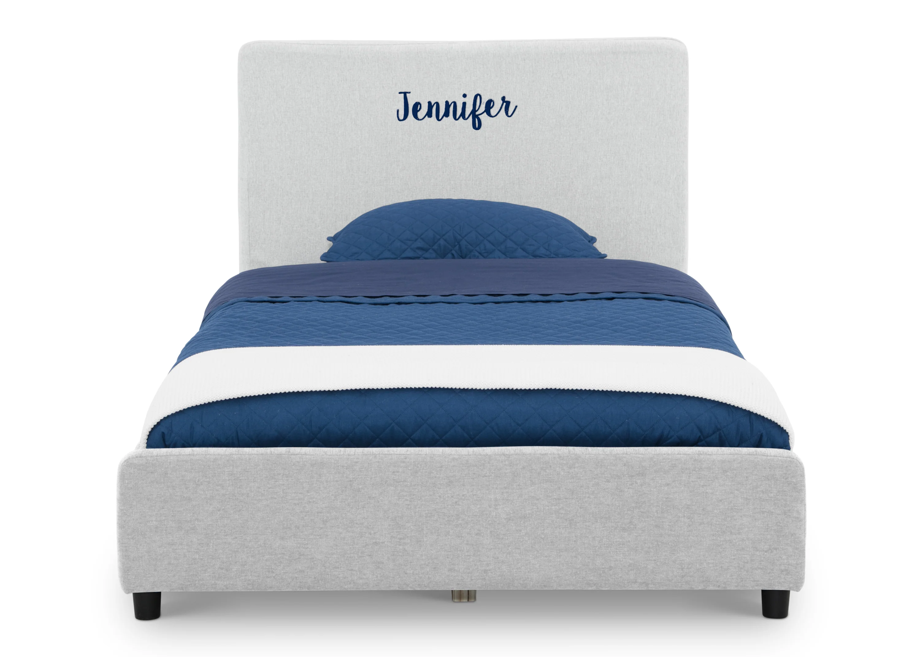 Personalized Upholstered  Twin Bed with Headboard - Image 11