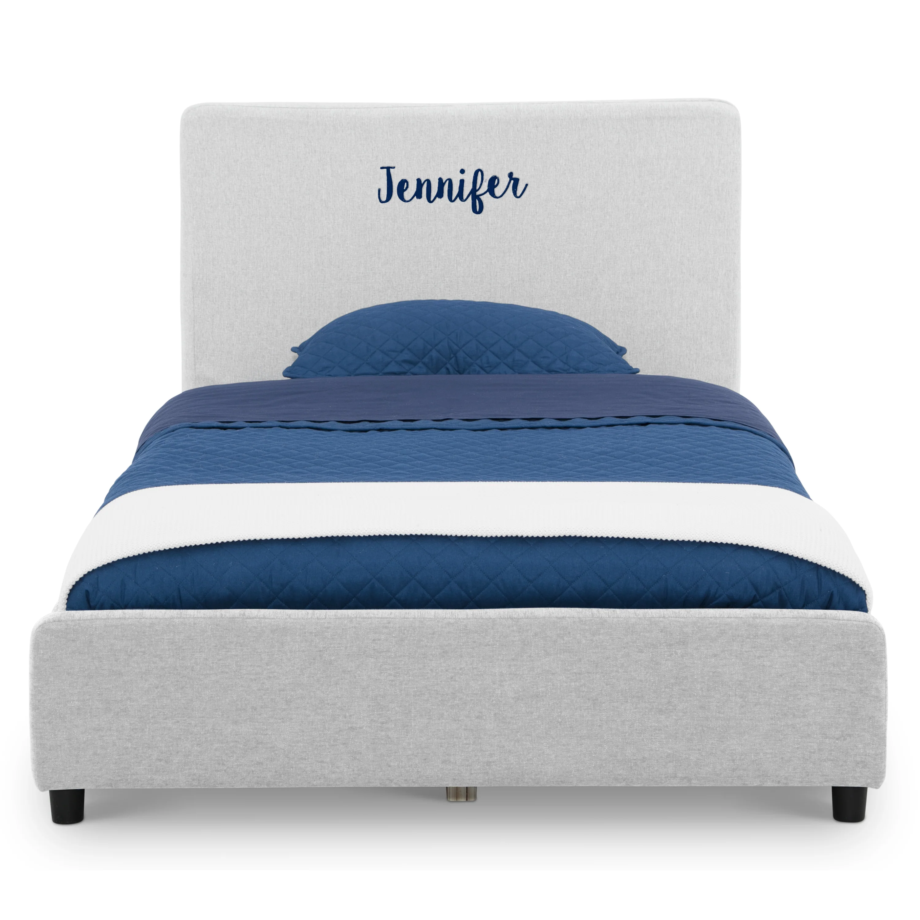 Personalized Upholstered  Twin Bed with Headboard - Image 14