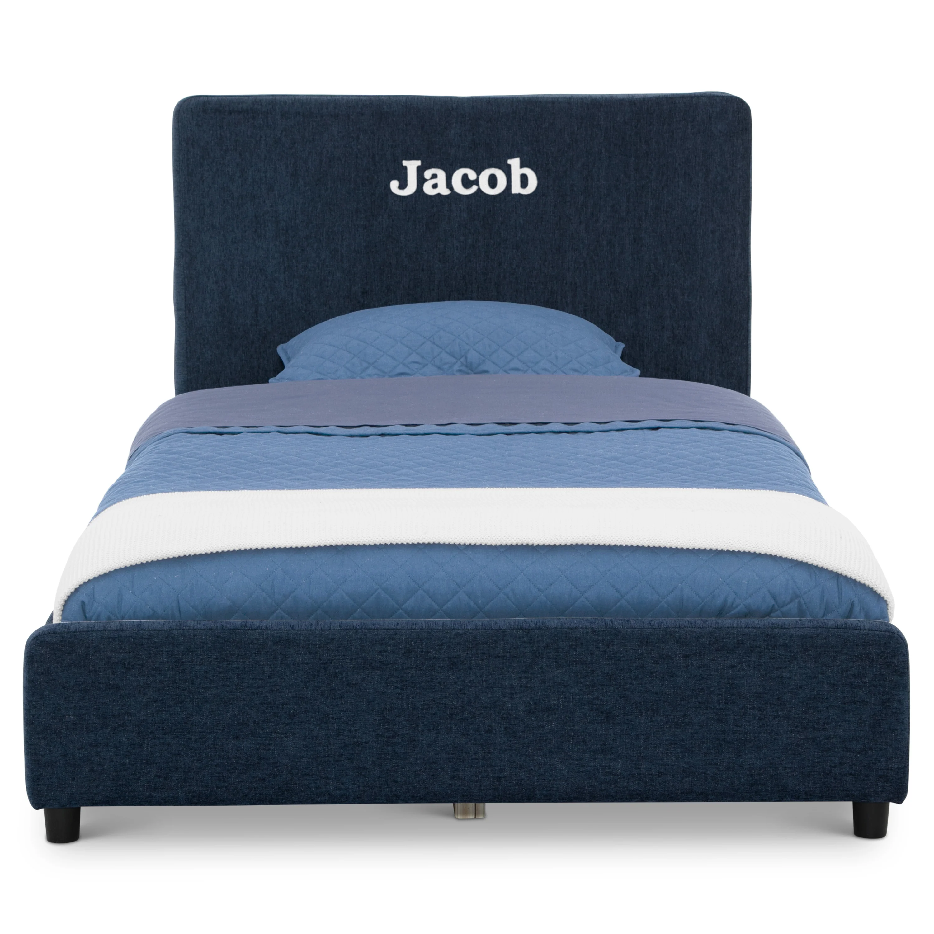 Personalized Upholstered  Twin Bed with Headboard - Image 22