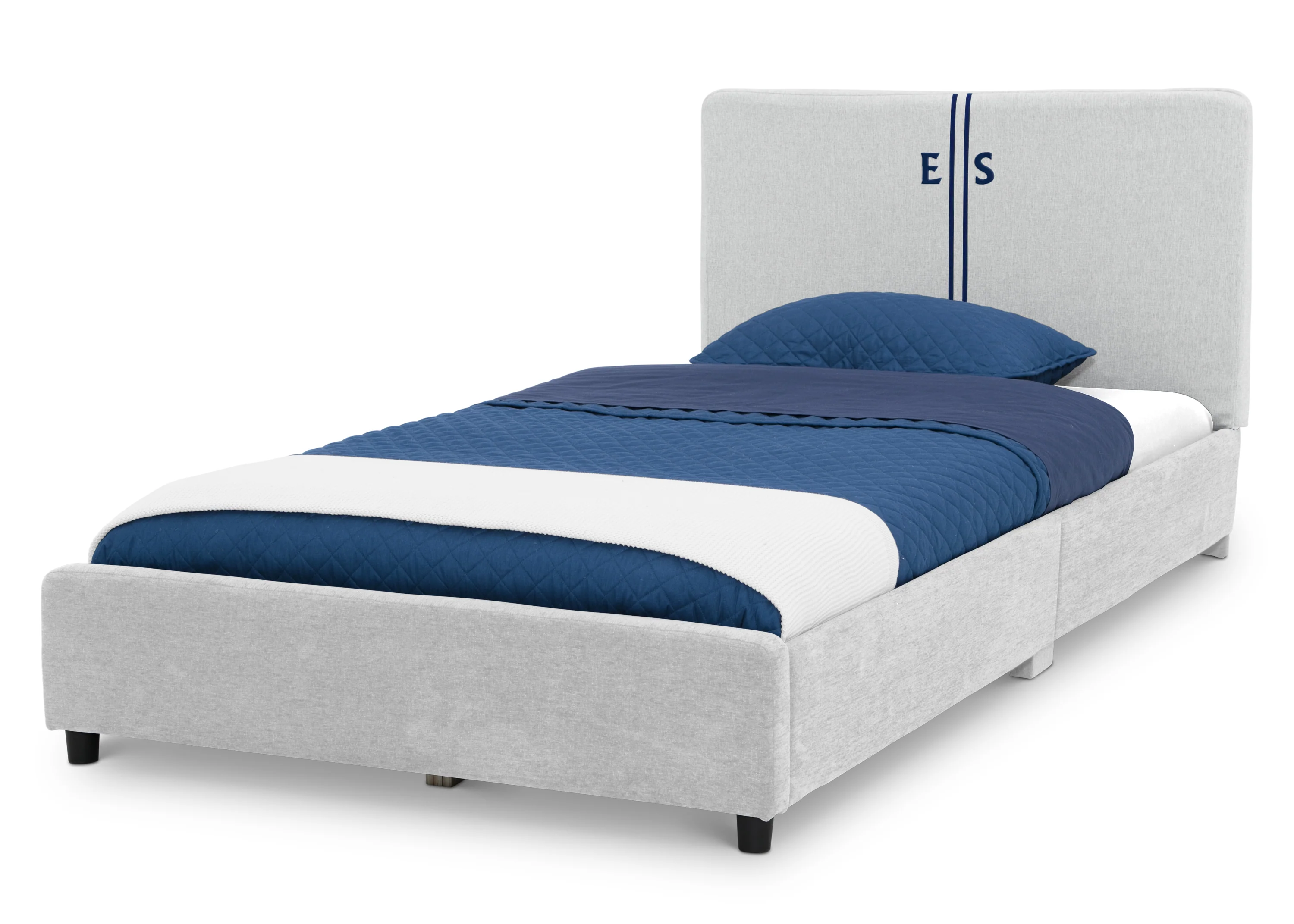 Personalized Upholstered  Twin Bed with Headboard - Image 37