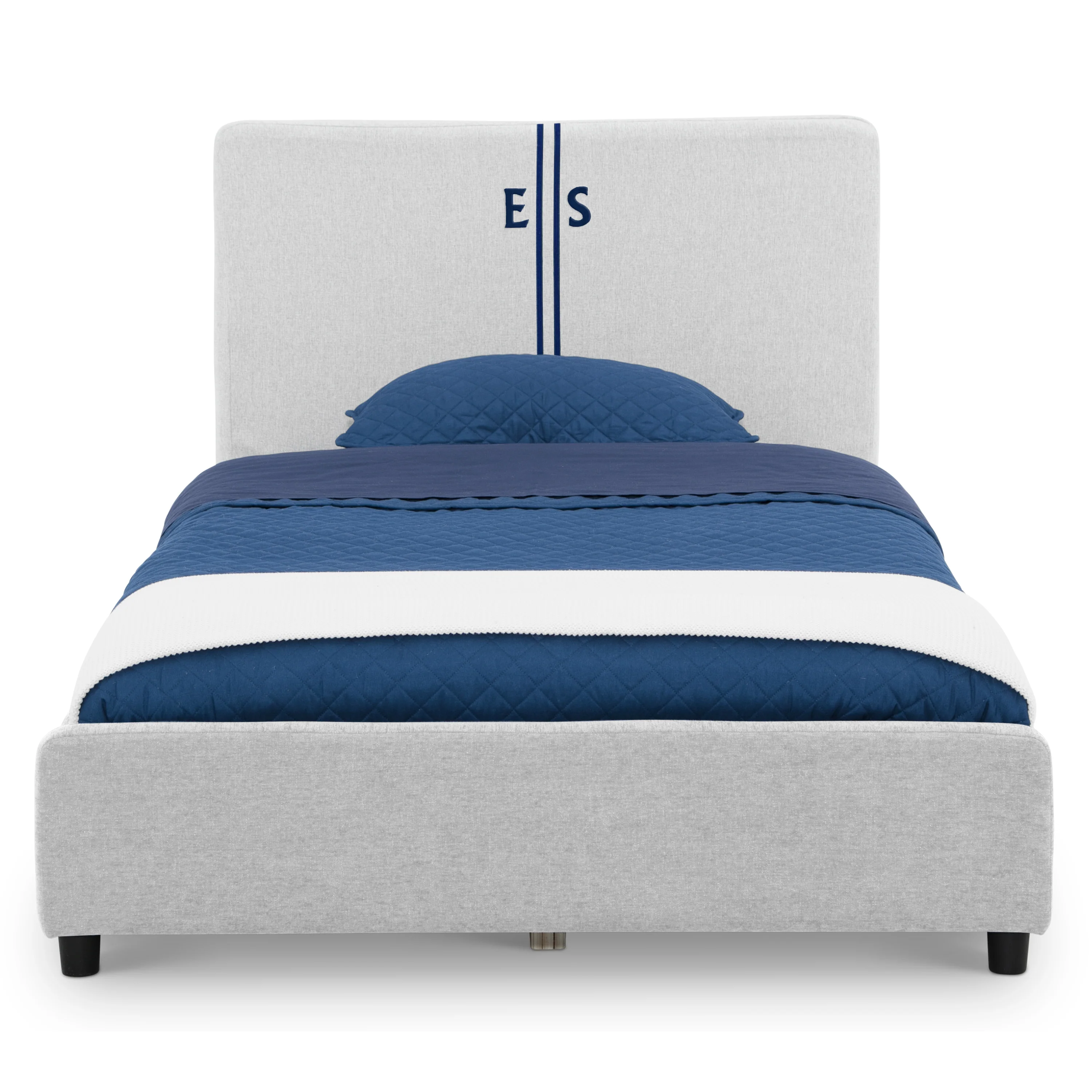 Personalized Upholstered  Twin Bed with Headboard - Image 38