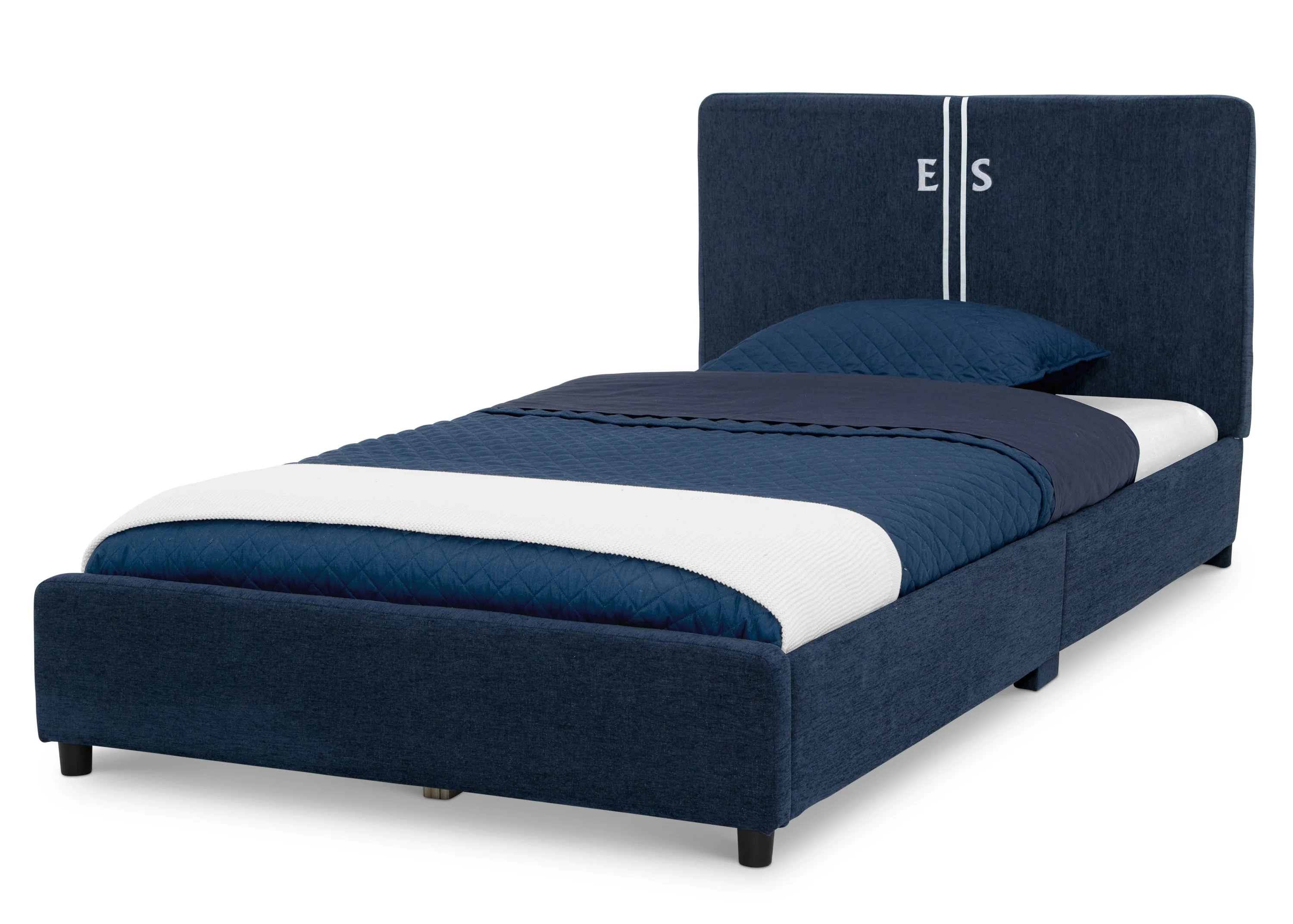 Personalized Upholstered  Twin Bed with Headboard - Image 45