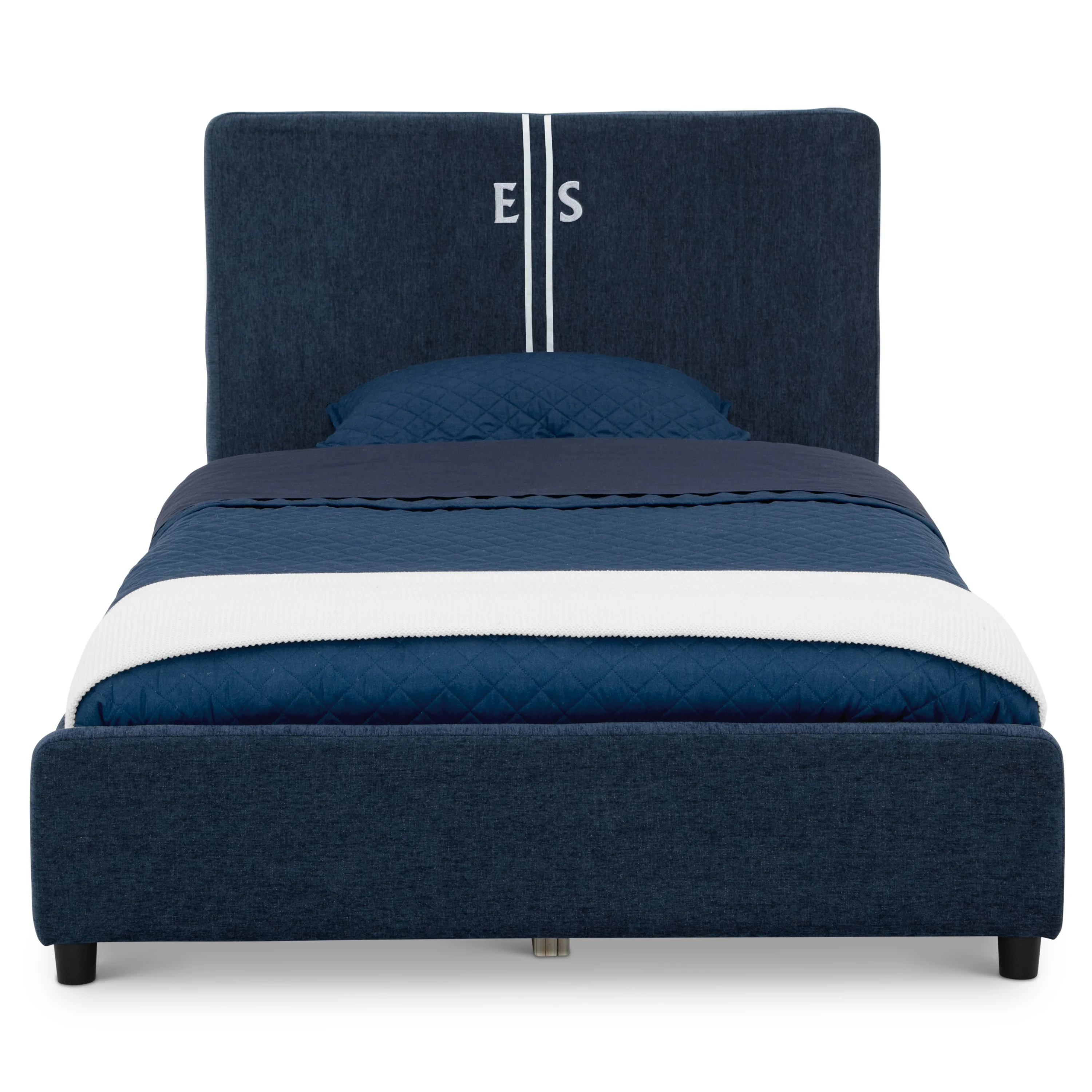Personalized Upholstered  Twin Bed with Headboard - Image 46