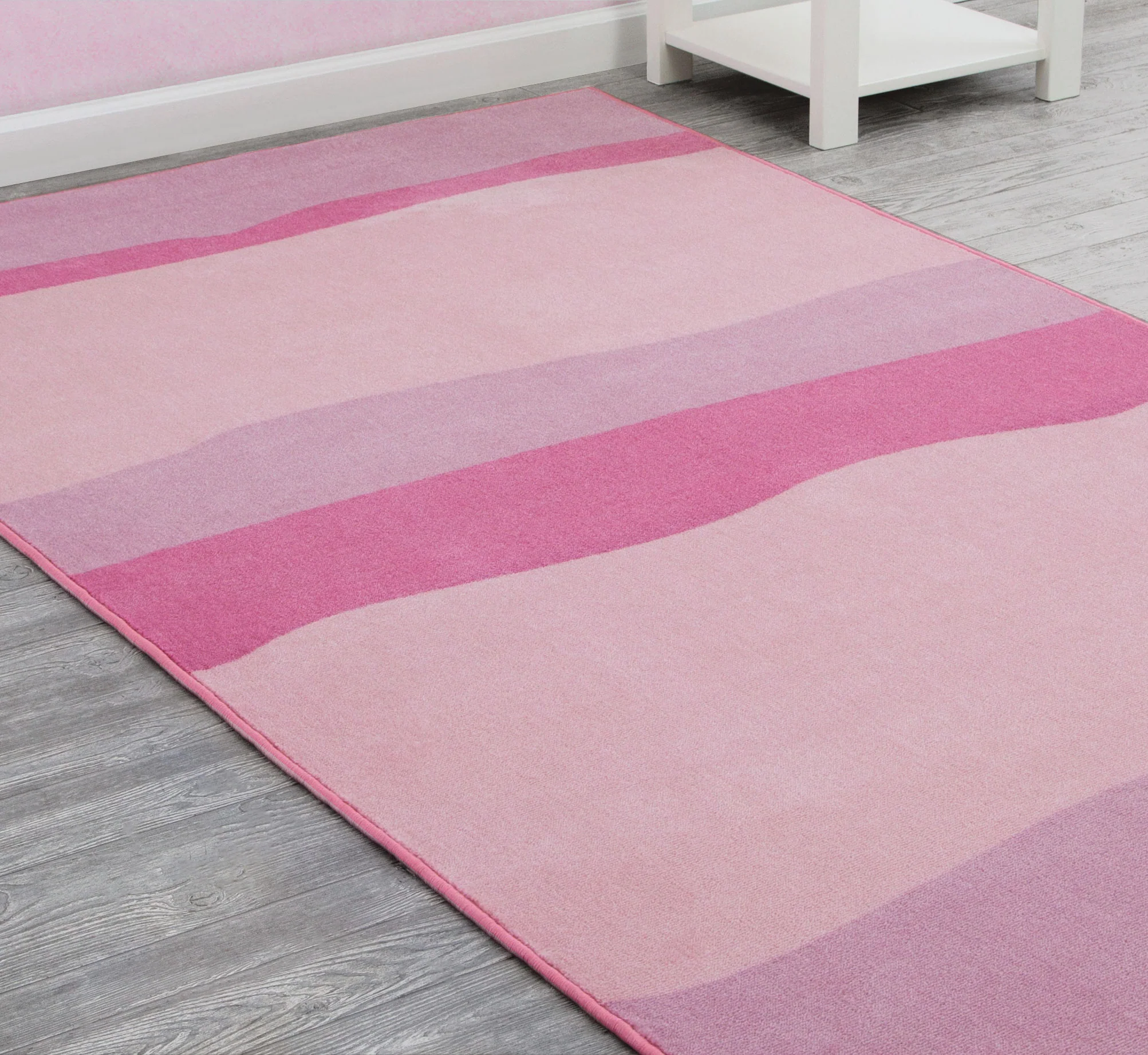 Pink Ombre Rectangle Area Rug for Kids, 53-Inch x 59-Inch - Image 5