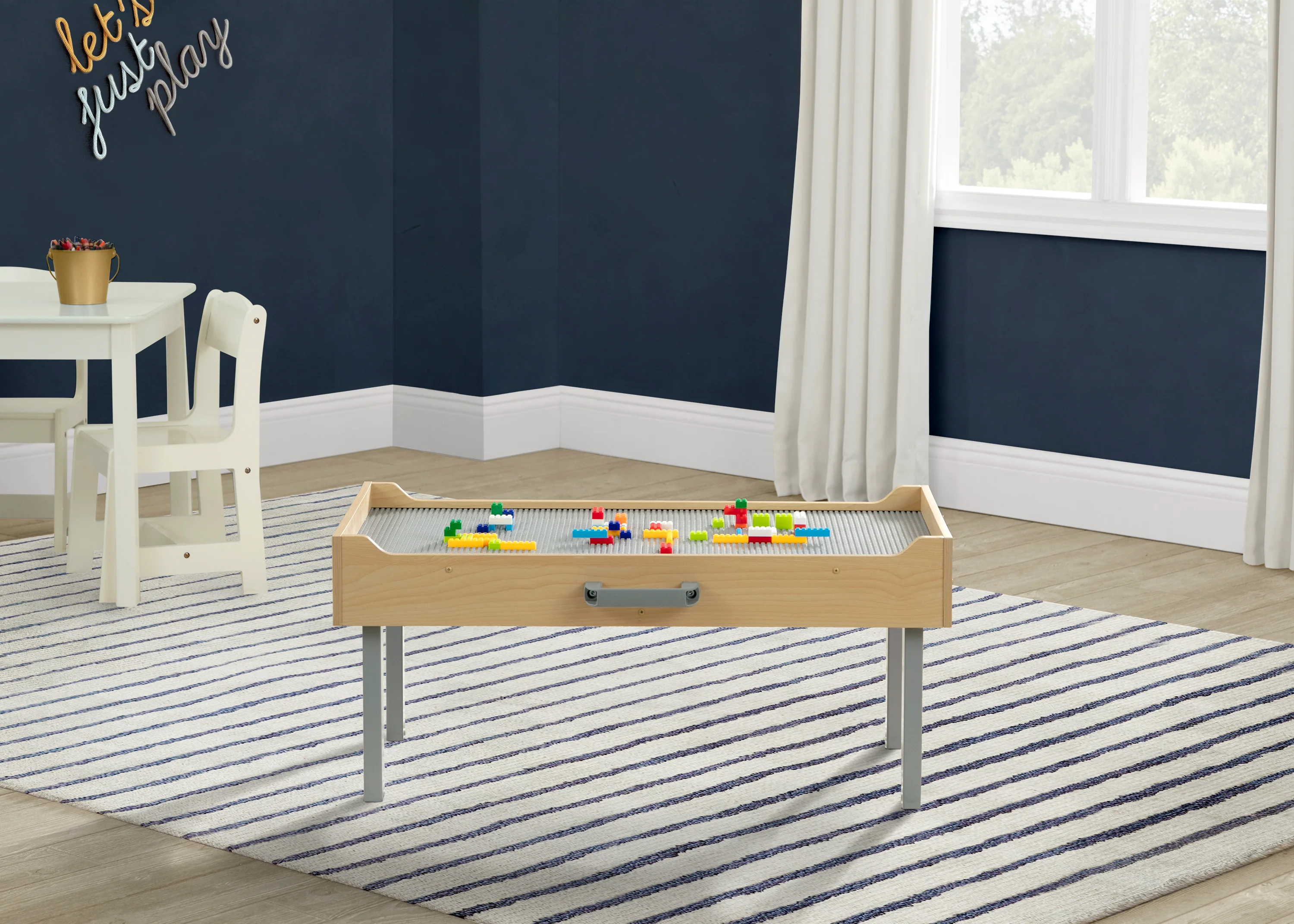 Play N Store Building Bricks Play Table with 100+ Play Bricks Included - Image 18
