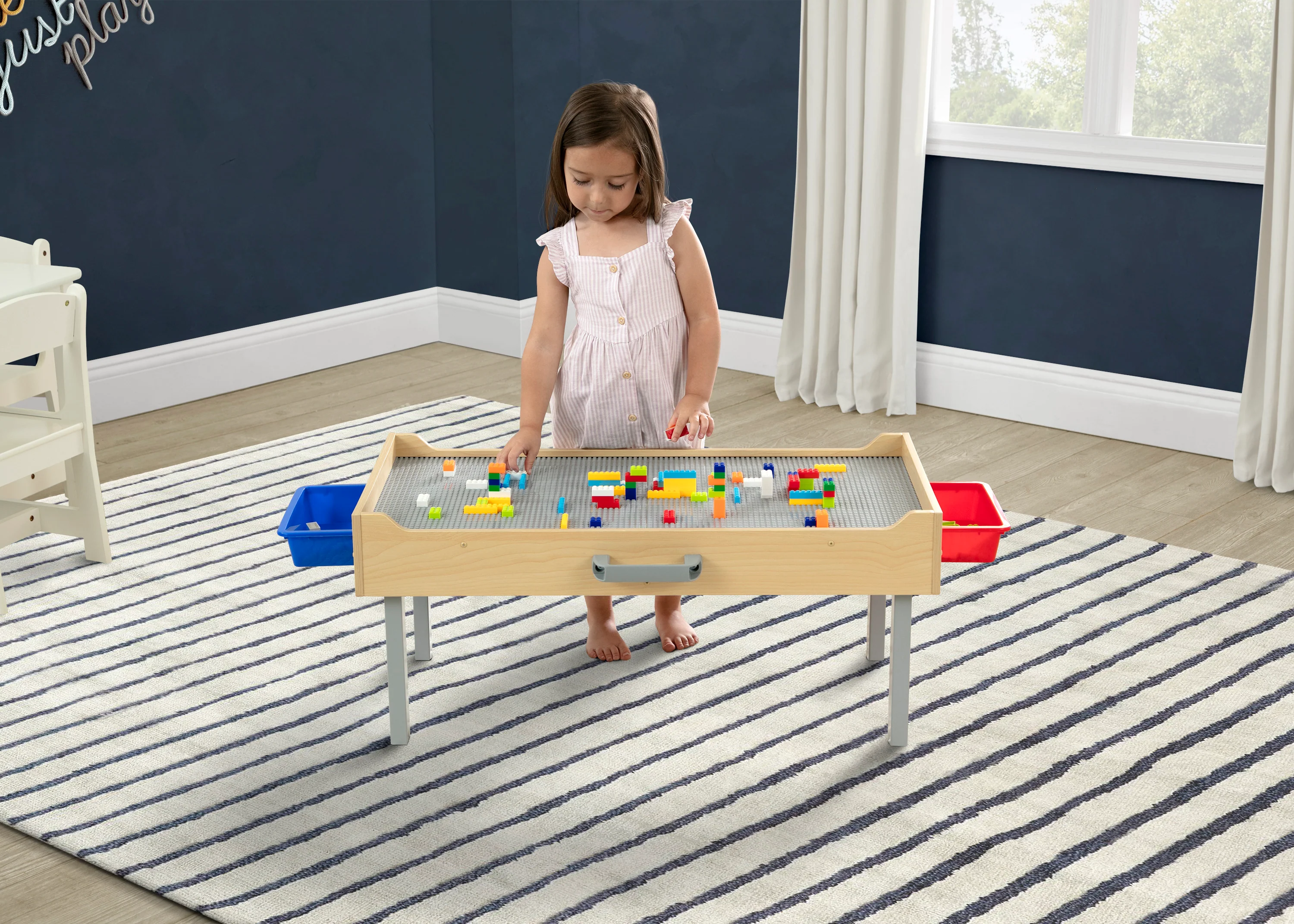 Play N Store Building Bricks Play Table with 100+ Play Bricks Included - Image 21