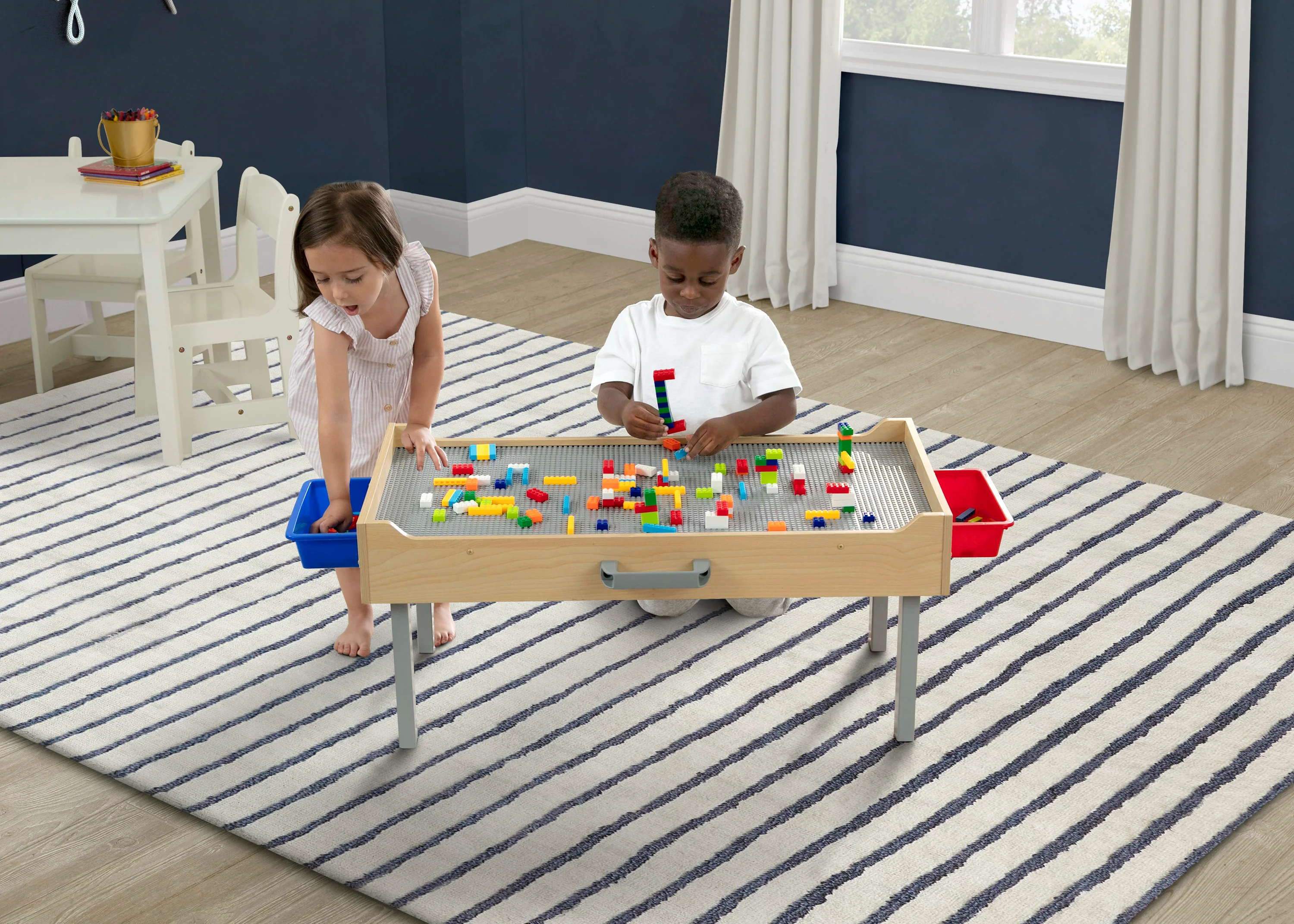 Play N Store Building Bricks Play Table with 100+ Play Bricks Included - Image 22