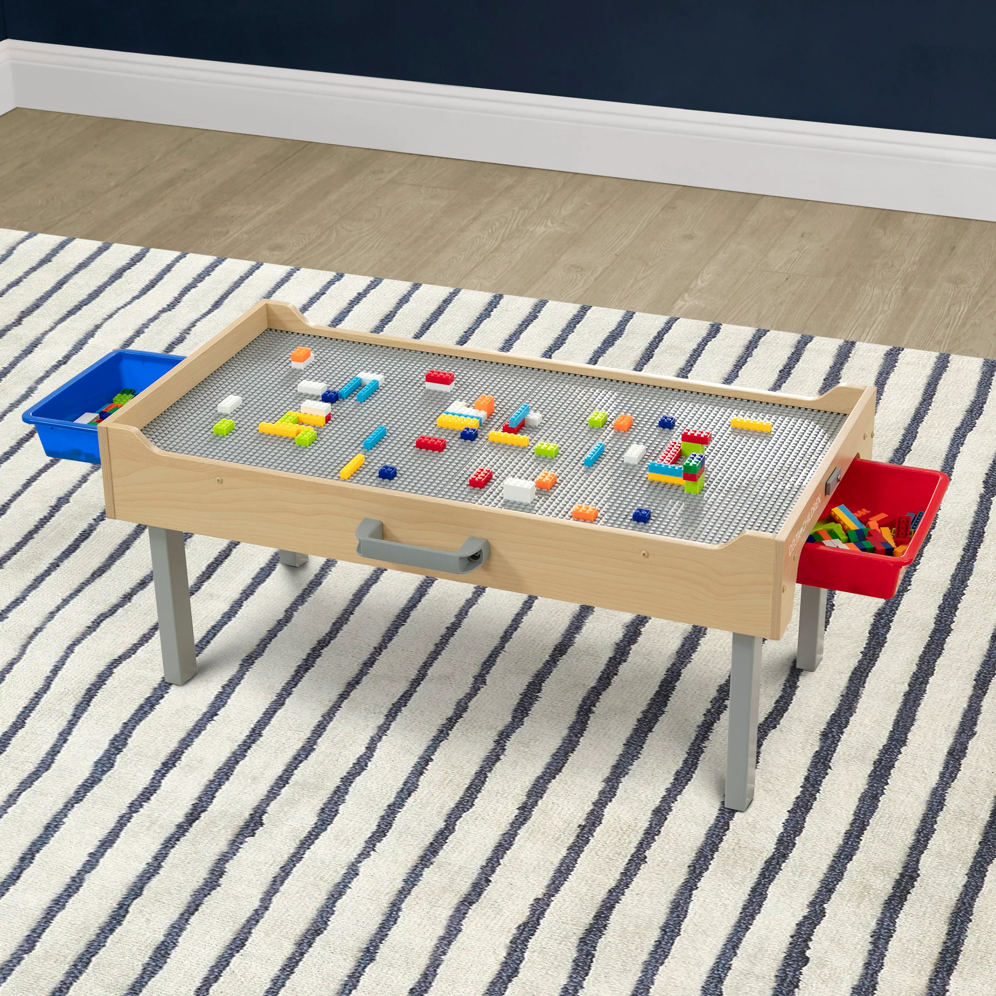 Play N Store Building Bricks Play Table with 100+ Play Bricks Included - Image 26