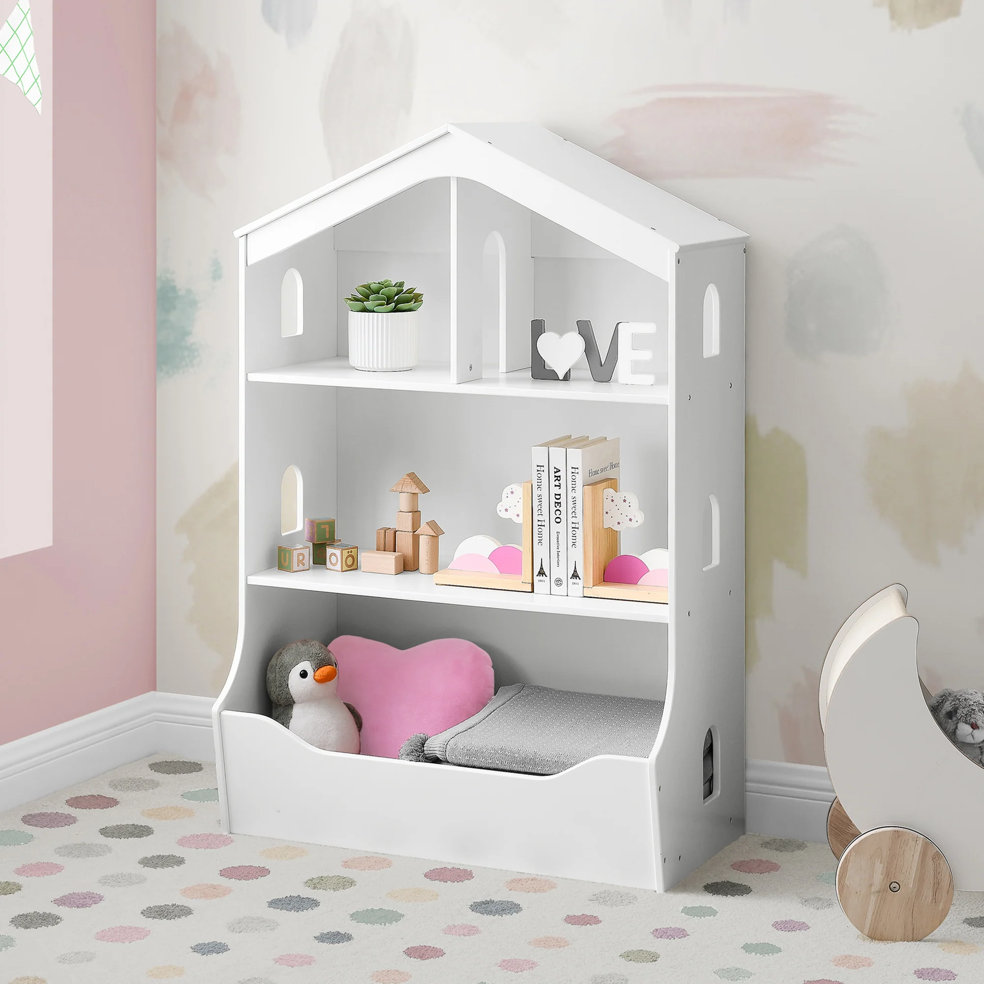 Playhouse Bookcase with Toy Storage - Image 10