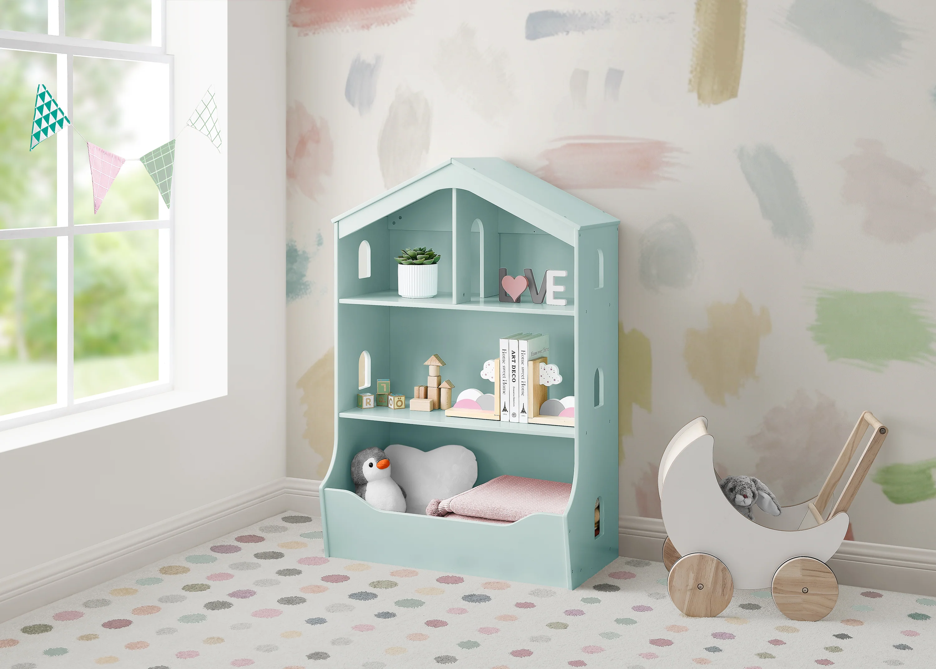 Playhouse Bookcase with Toy Storage - Image 11