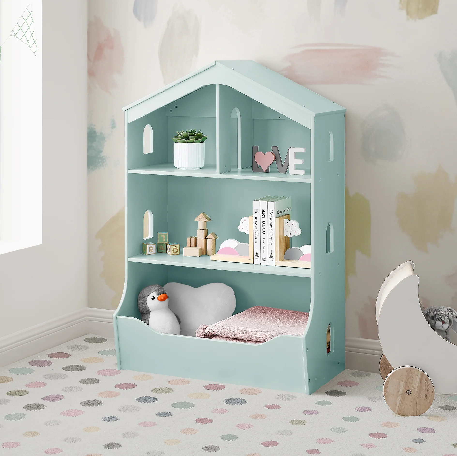 Playhouse Bookcase with Toy Storage - Image 15