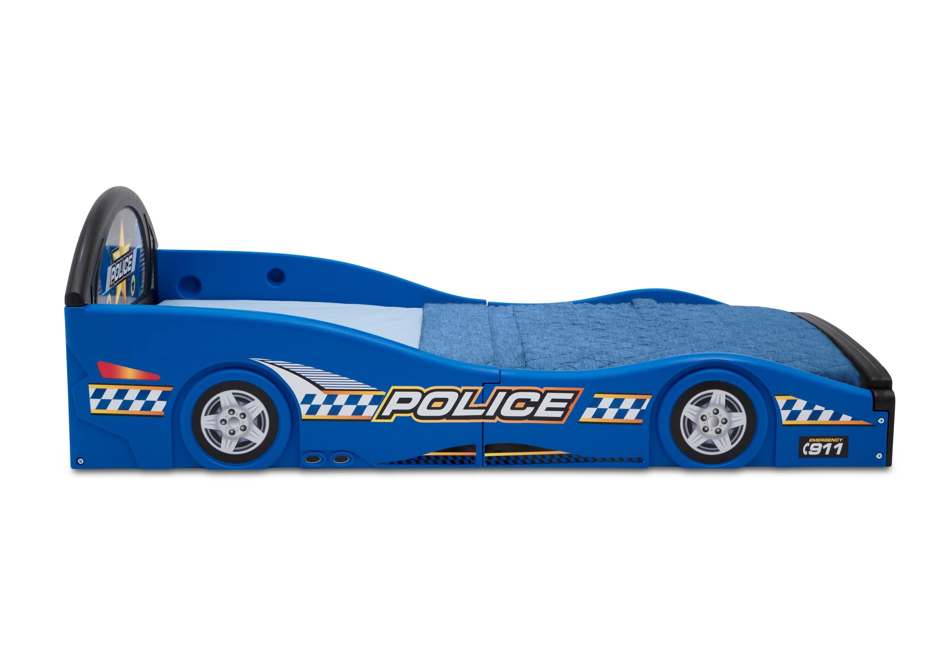Police Car Plastic Sleep and Play Toddler Bed - Image 4