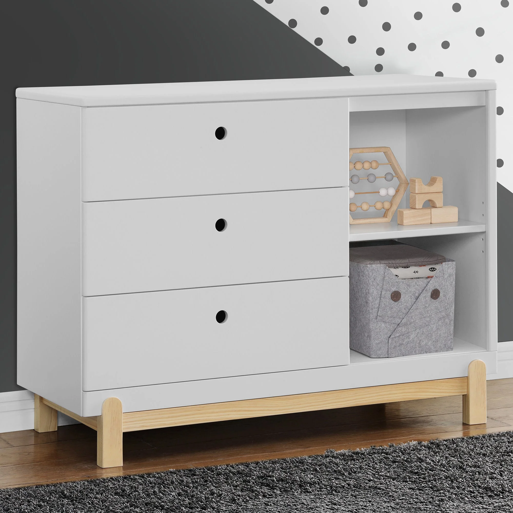 Poppy 3 Drawer Dresser with Cubbies - Image 19