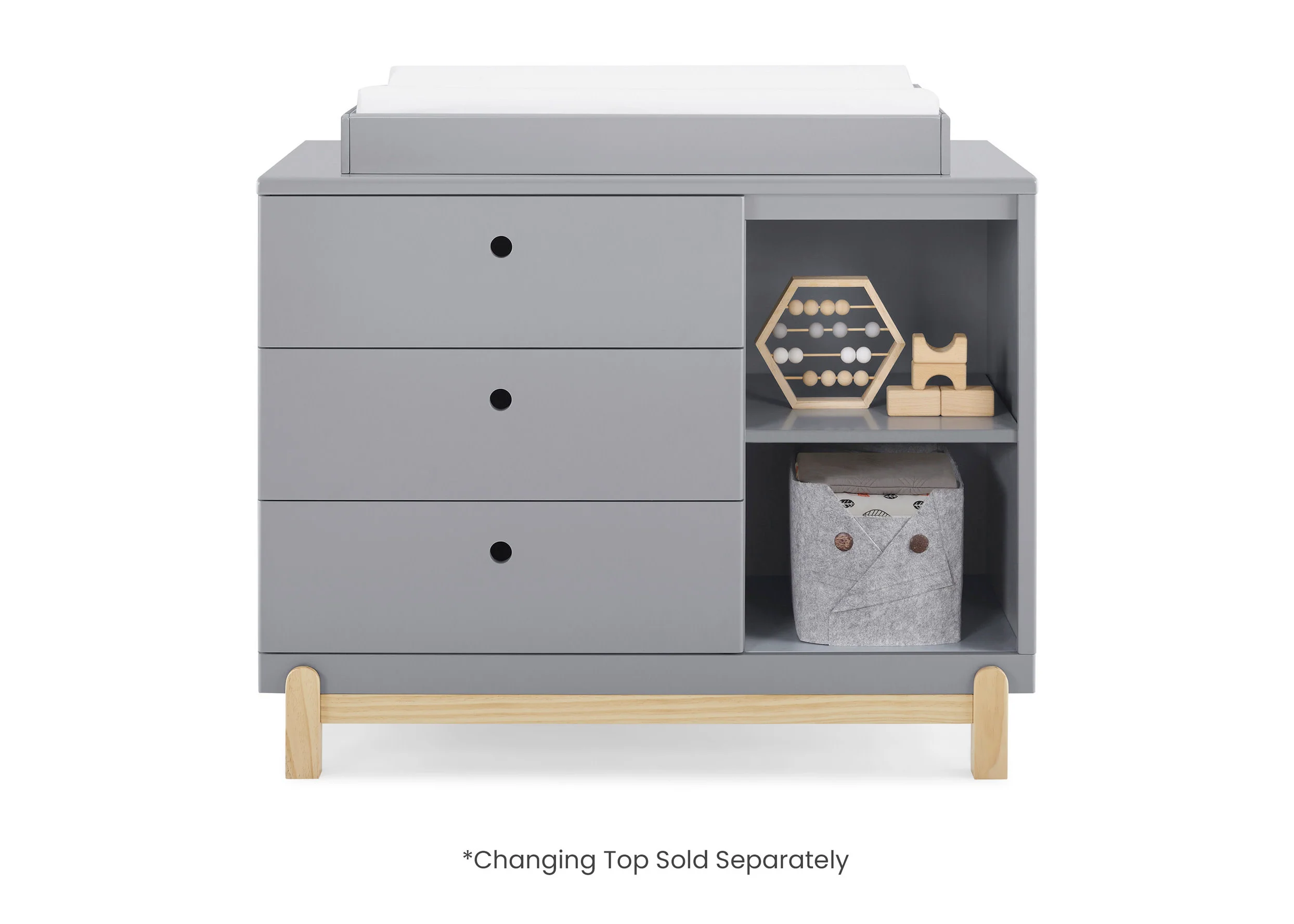 Poppy 3 Drawer Dresser with Cubbies - Image 3