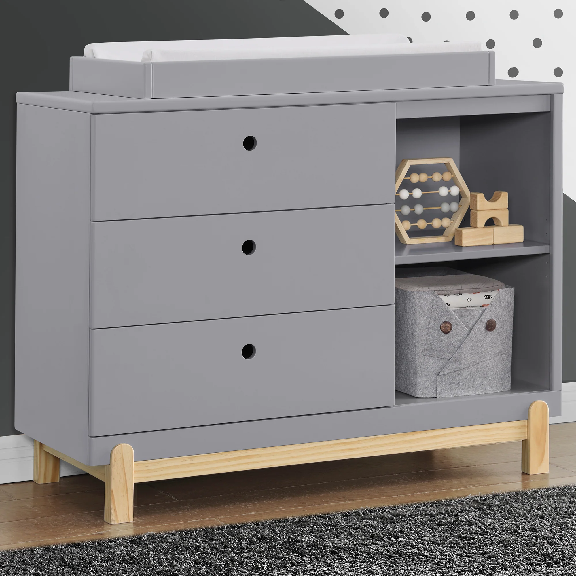 Poppy 3 Drawer Dresser with Cubbies - Image 7