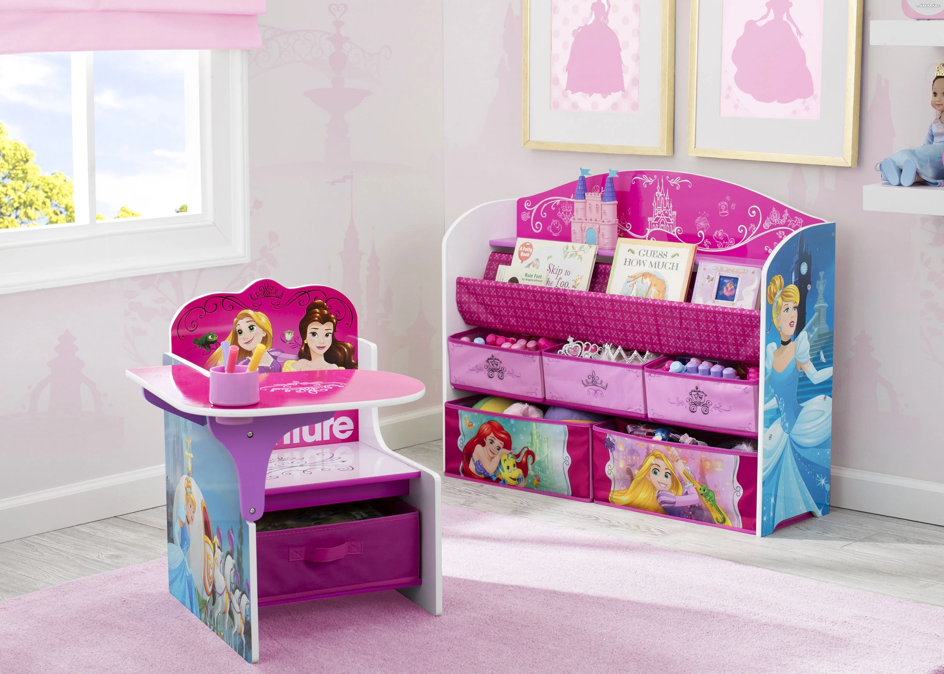 Princess Chair Desk with Storage Bin - Image 2