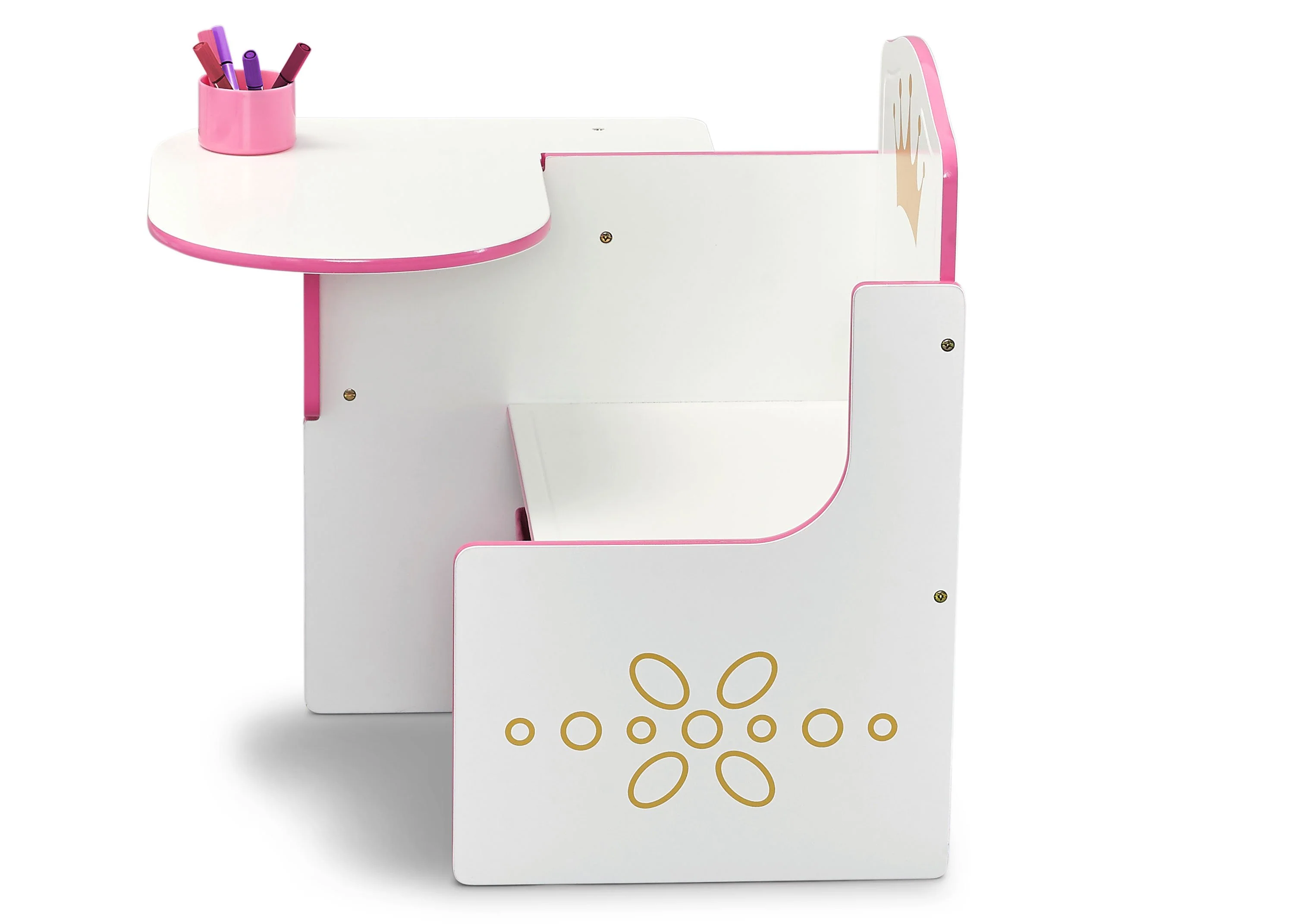 Princess Crown Chair Desk with Storage Bin - Image 3