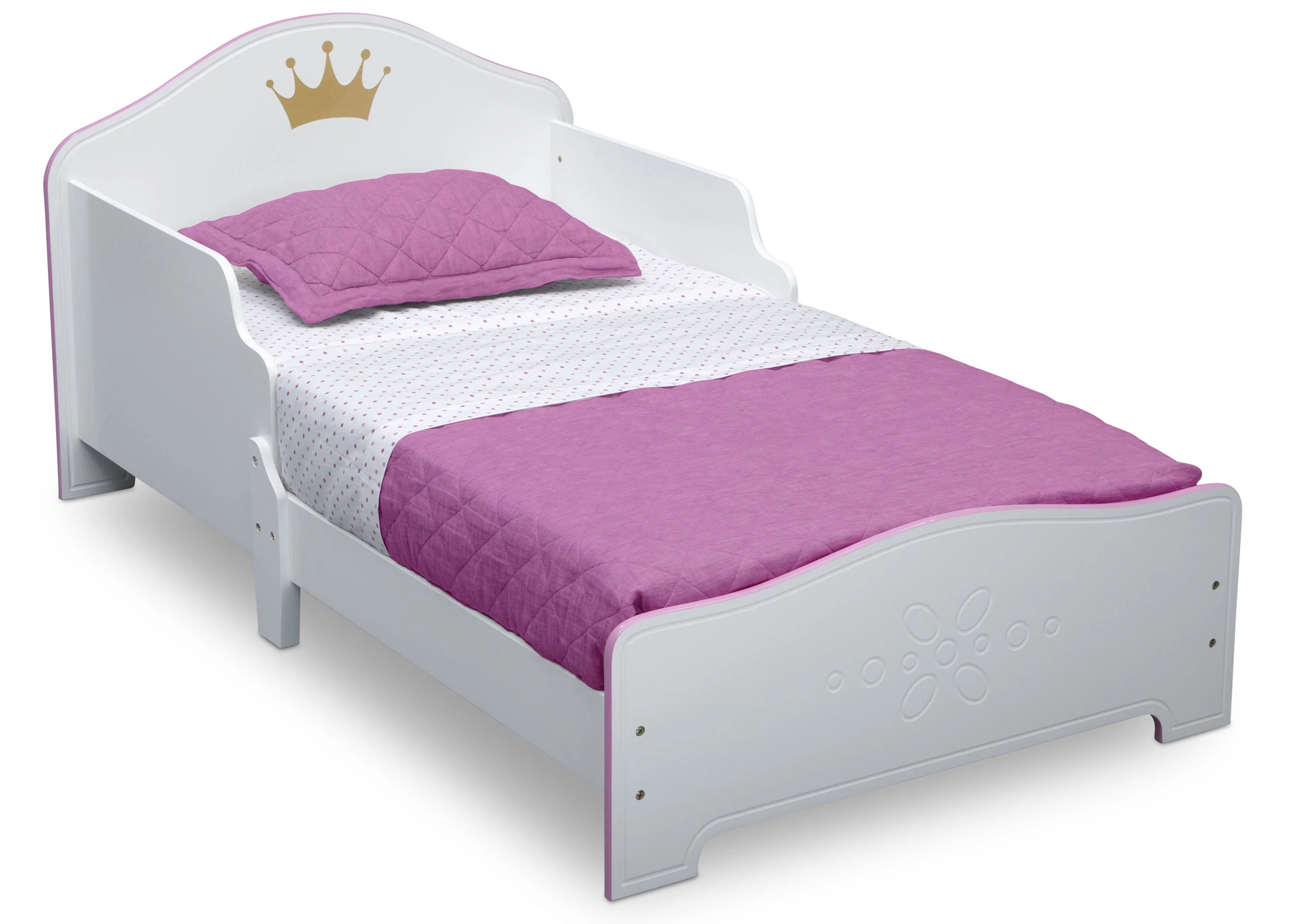Princess Crown Wood Toddler Bed - Image 3