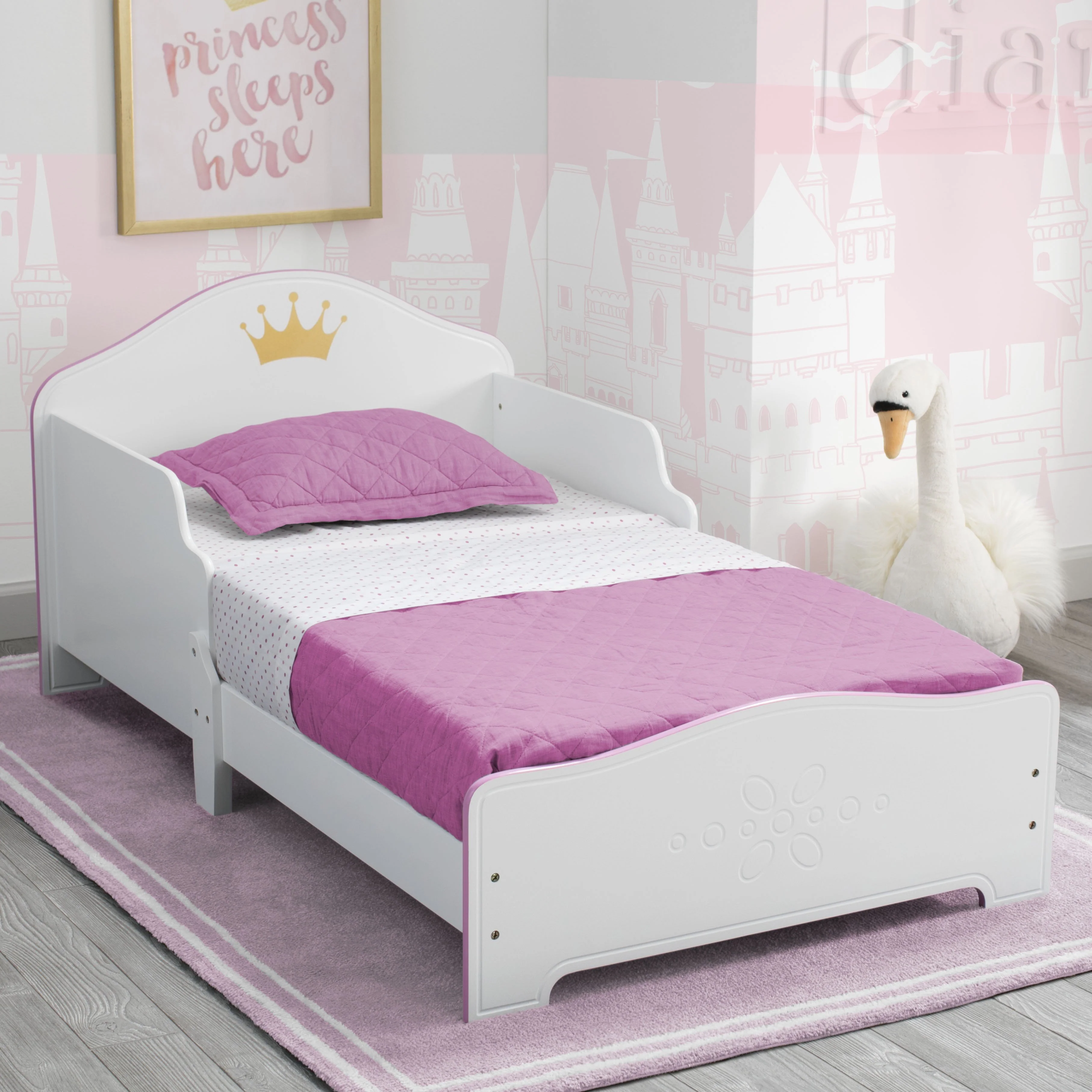 Princess Crown Wood Toddler Bed - Image 5