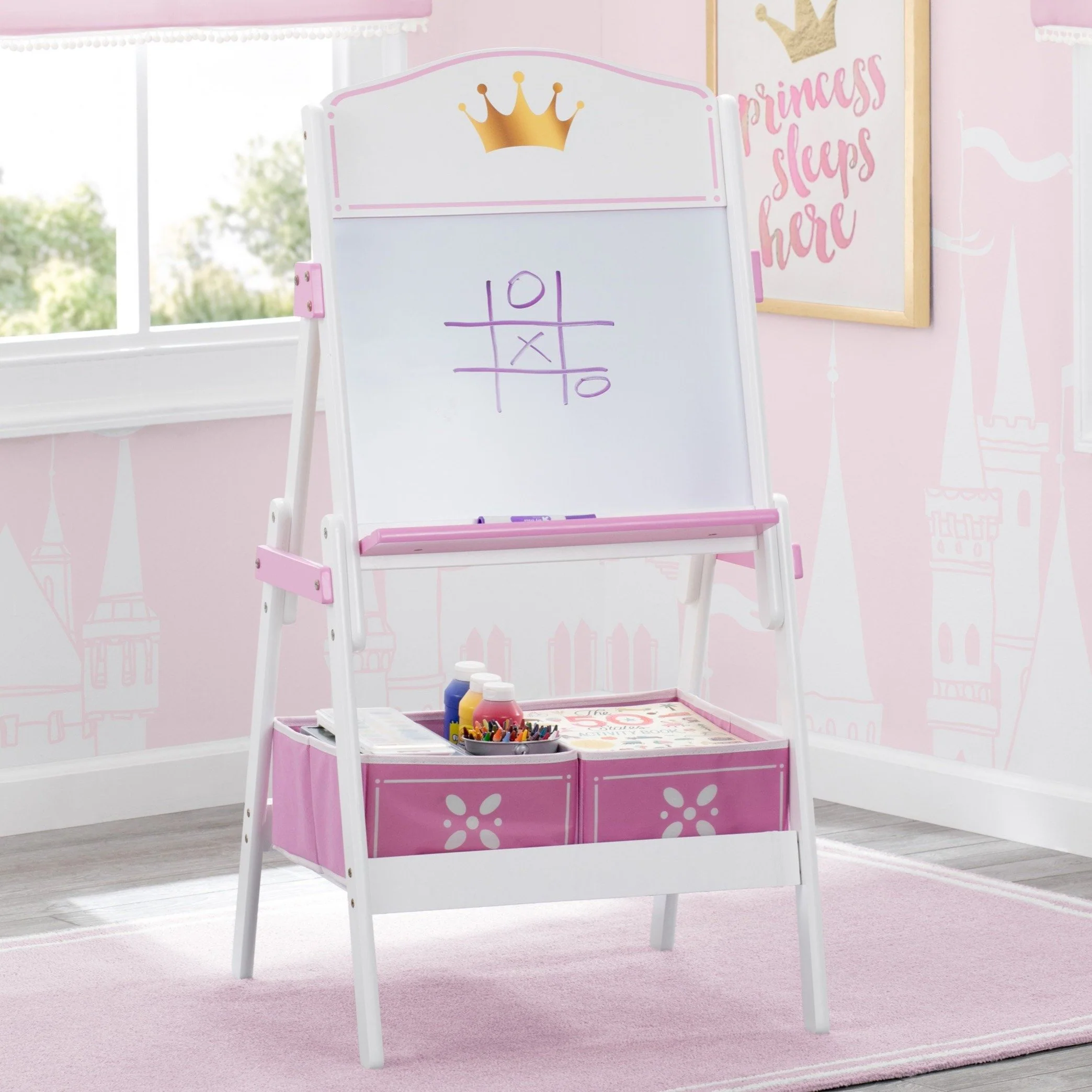 Princess Crown Wooden Activity Easel with Storage - Image 4