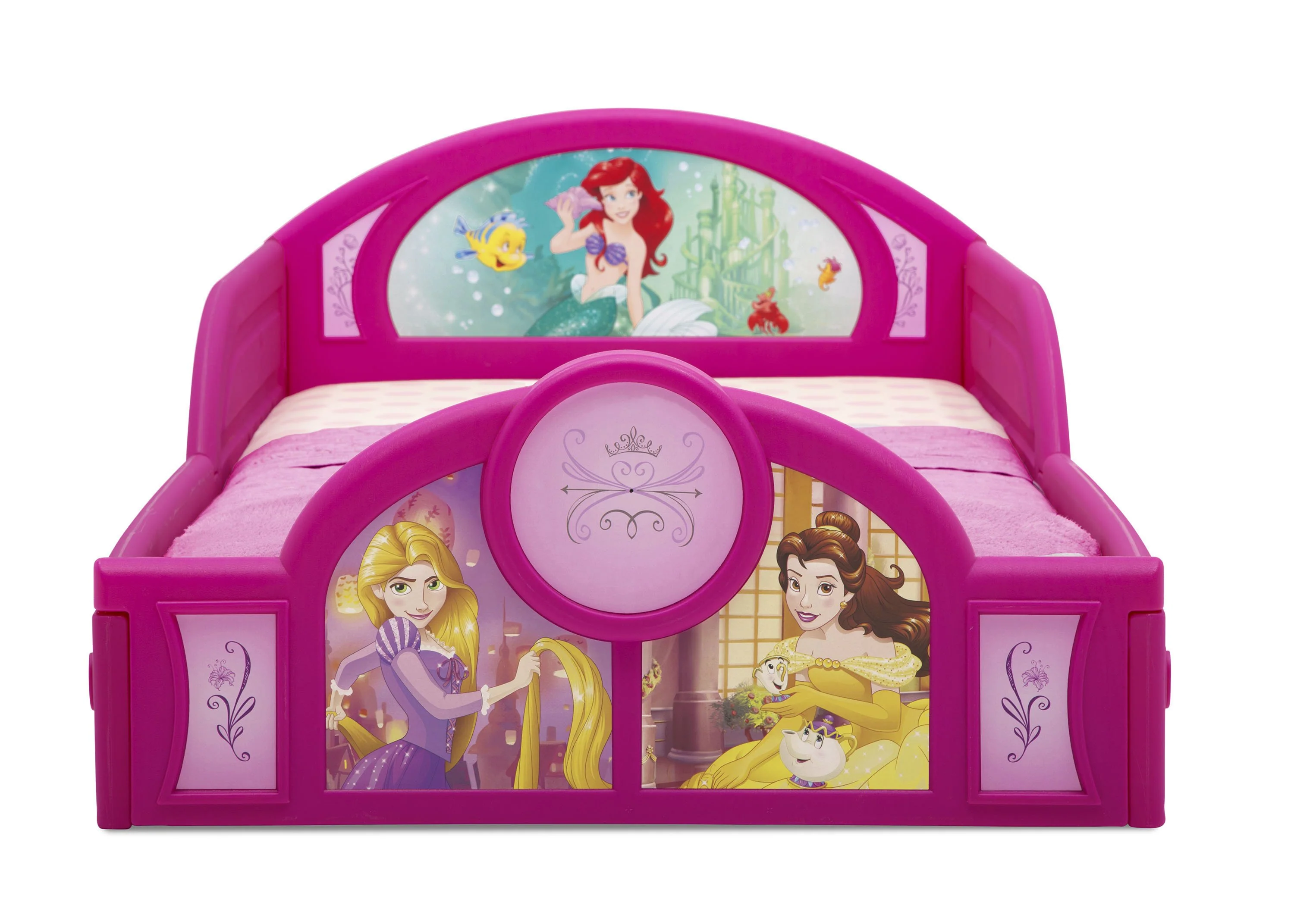 Princess Deluxe Toddler Bed with Attached Guardrails - Image 4